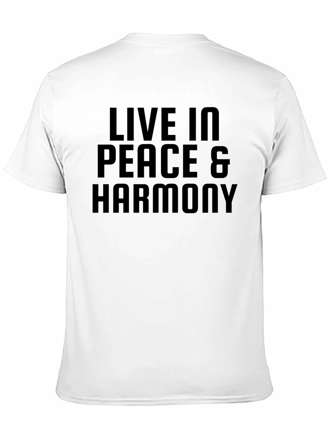 Live in Peace & Harmony Black Graphic Tee