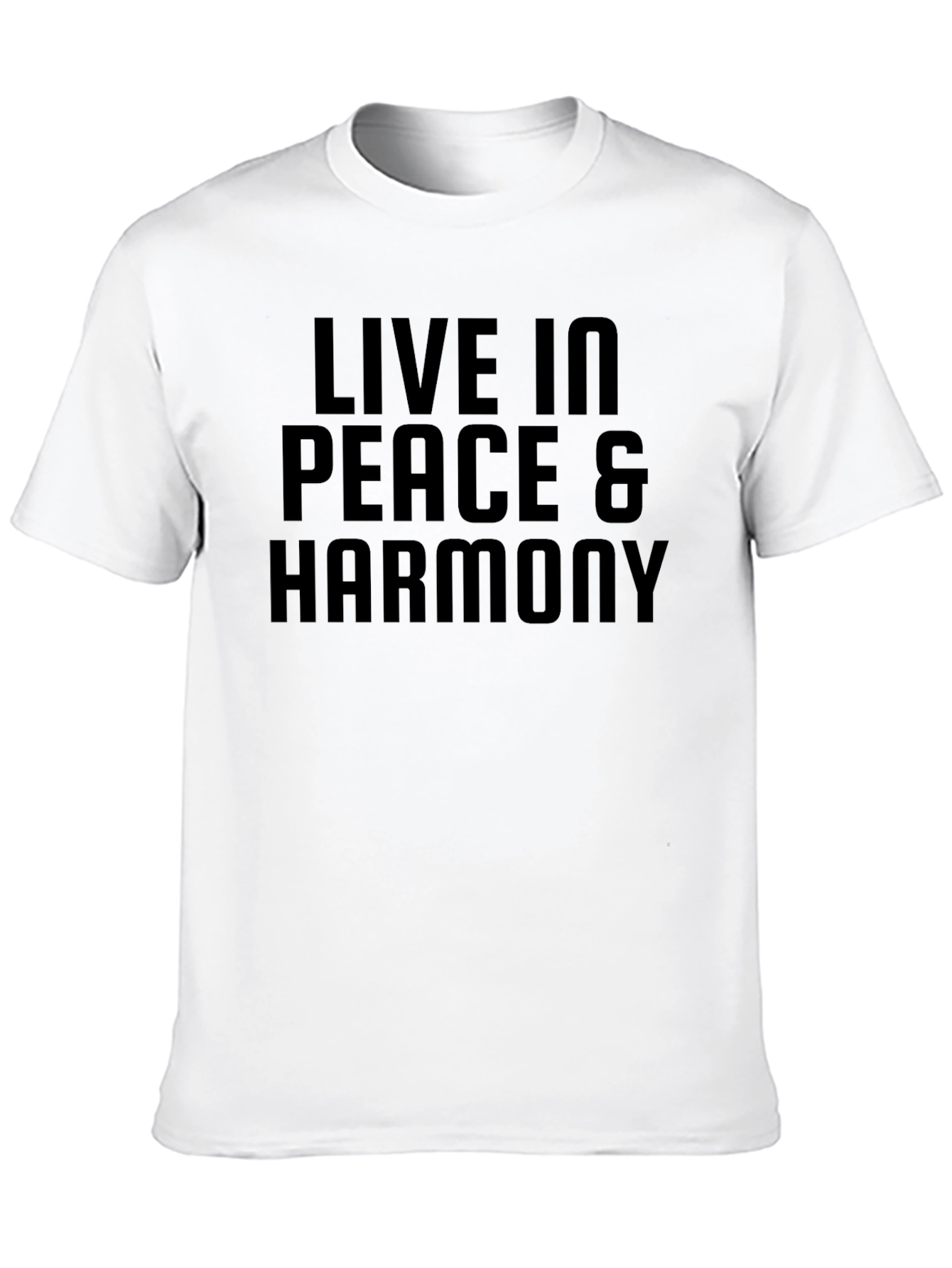 Live in Peace & Harmony Black Graphic Tee