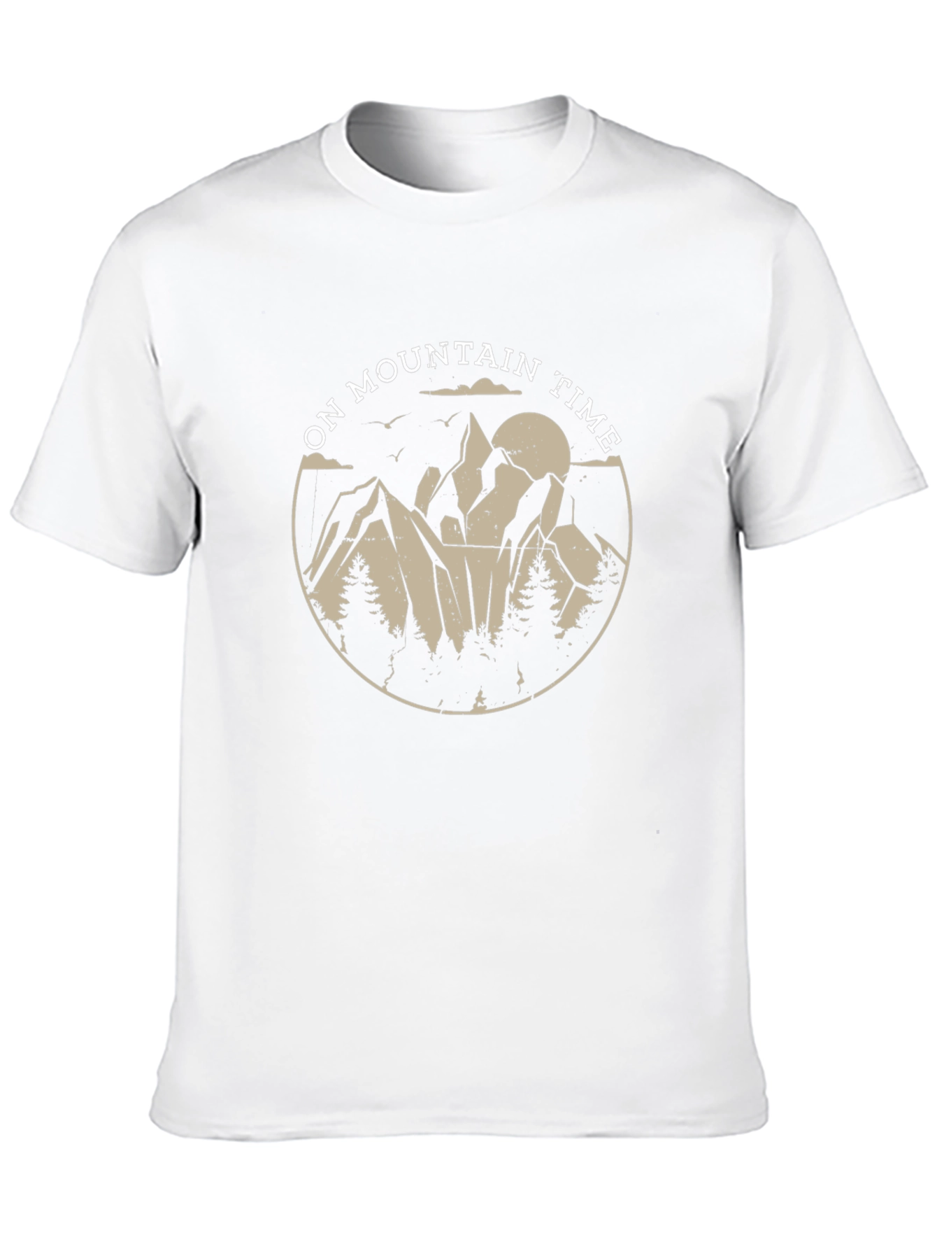 Mountain Time Graphic Tee - Black Crew Neck