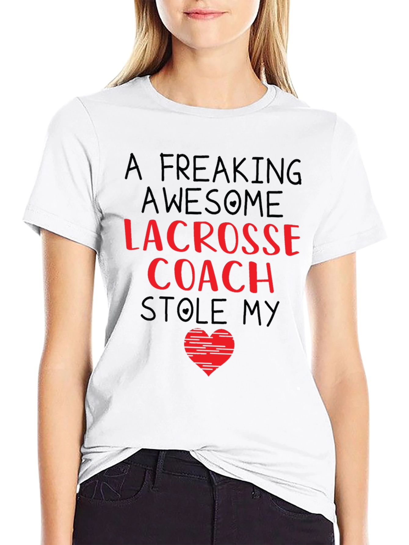 Awesome Lacrosse Coach Stole My Heart T-Shirt