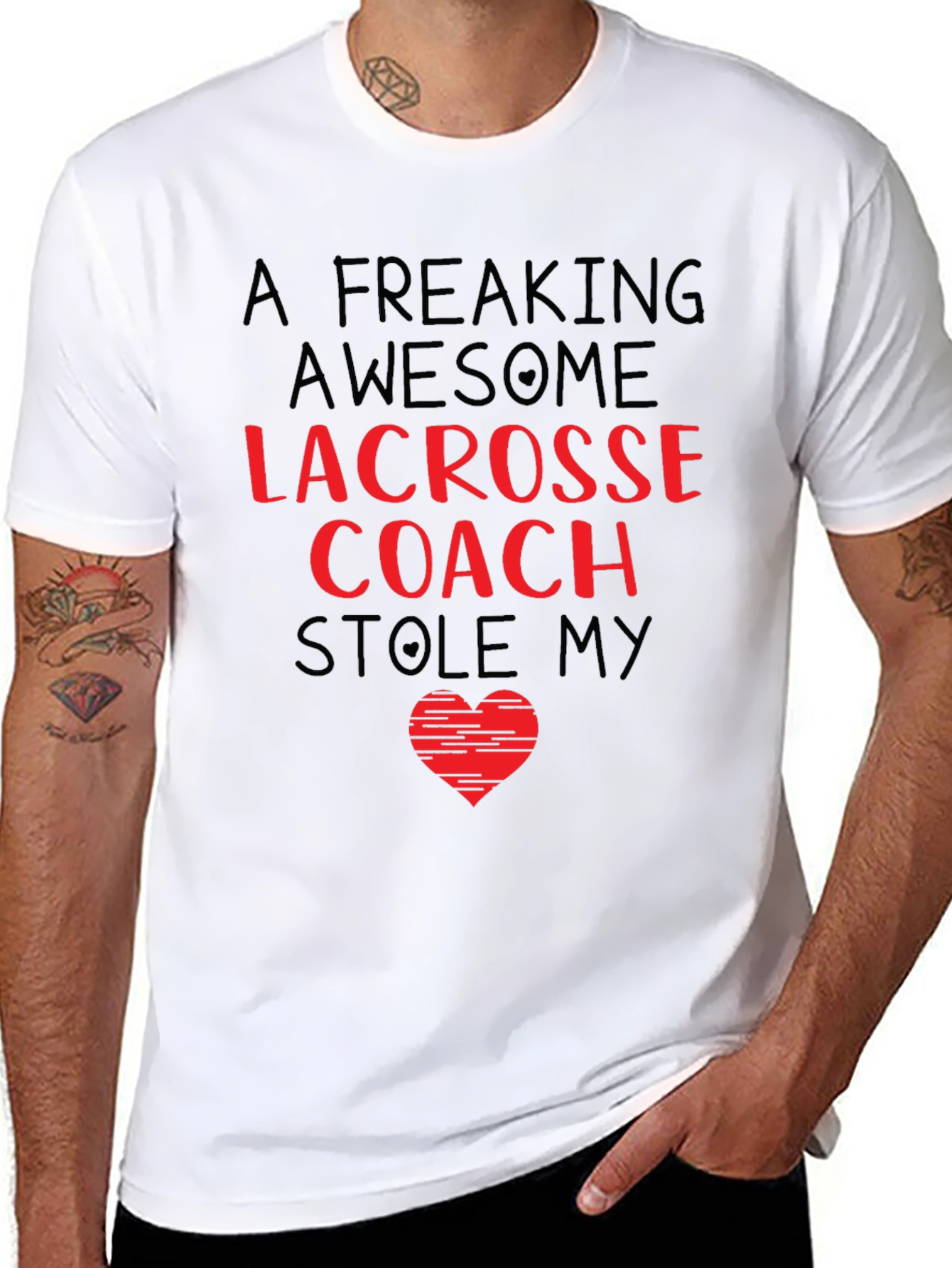 Awesome Lacrosse Coach Stole My Heart T-Shirt
