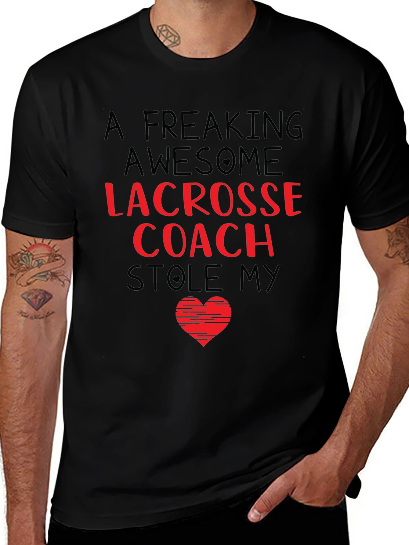 Awesome Lacrosse Coach Stole My Heart T-Shirt