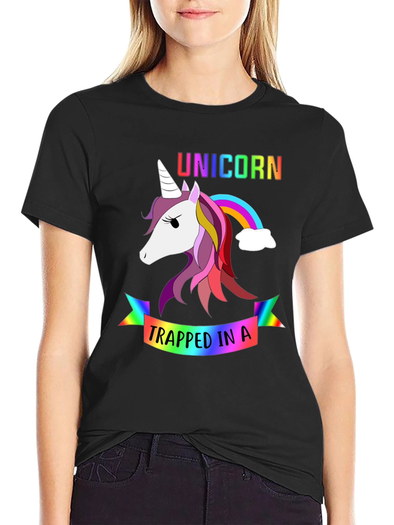 Unicorn Trapped In a Rainbow T-Shirt
