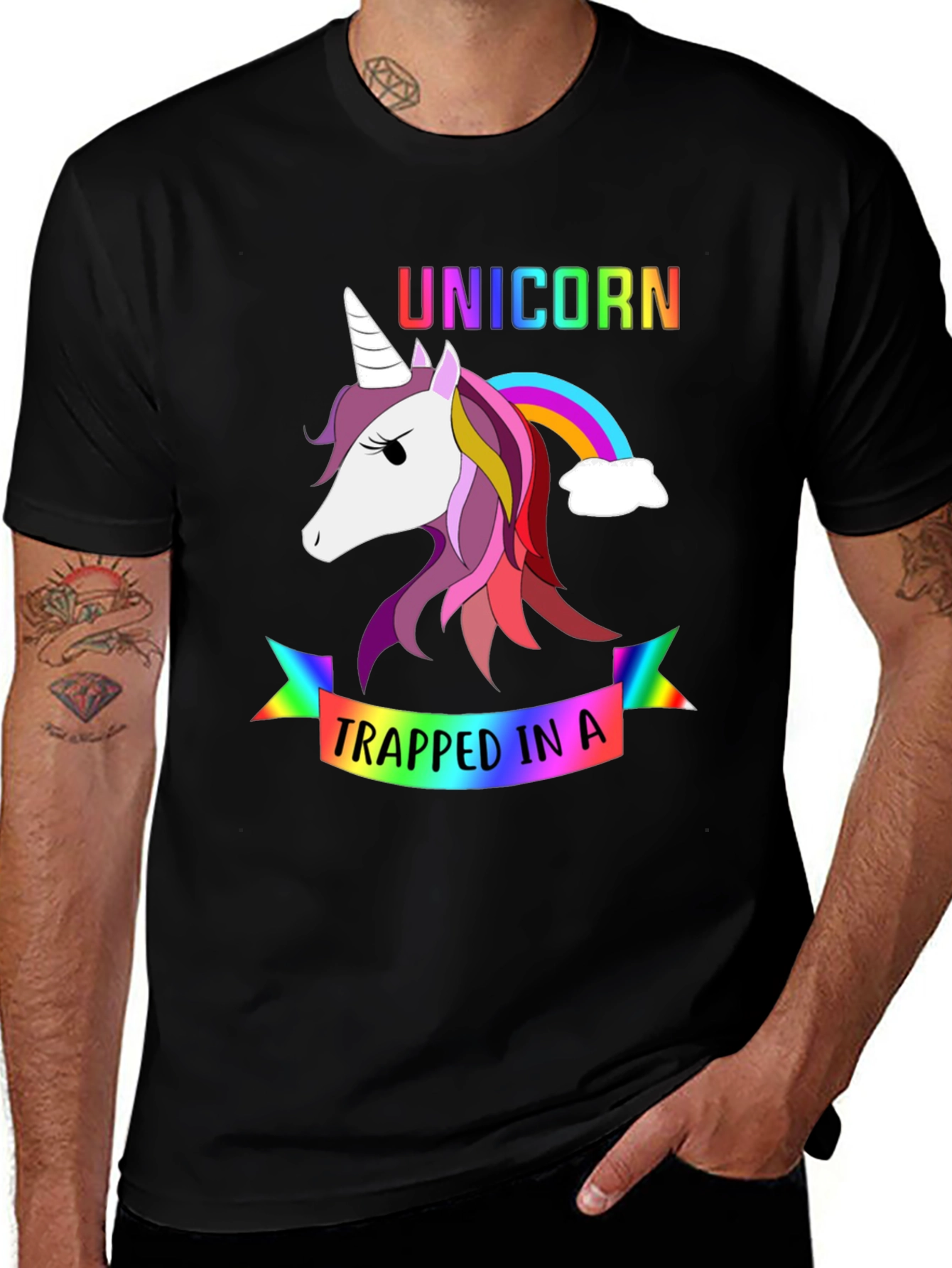 Unicorn Trapped In a Rainbow T-Shirt