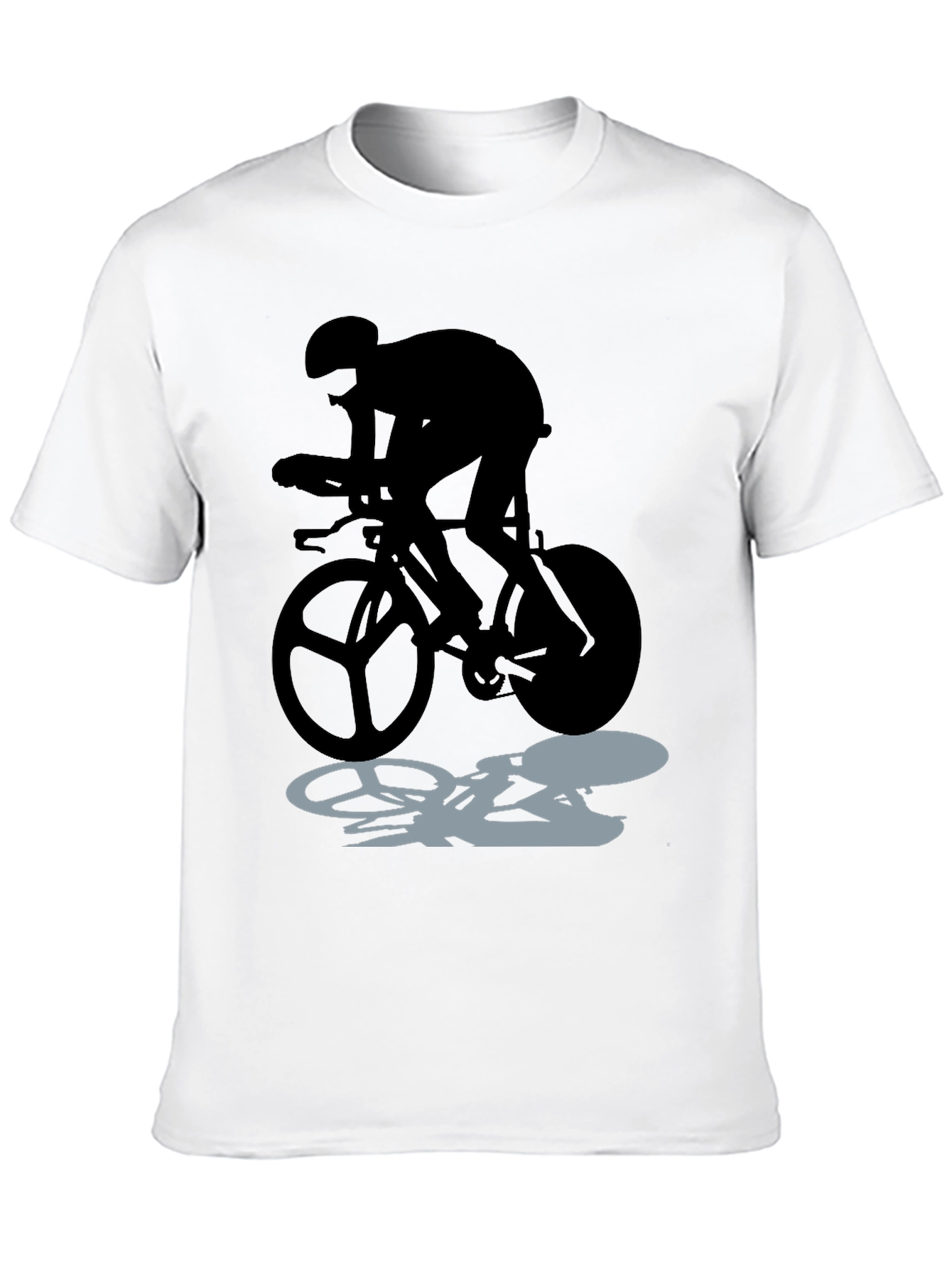 Cyclist Silhouette Graphic Tee - Black