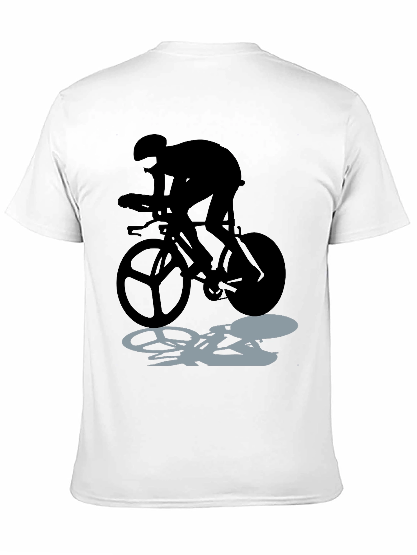 Cyclist Silhouette Graphic Tee - Black