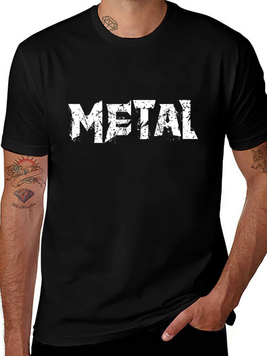 Metal Music Graphic Print Black T-Shirt