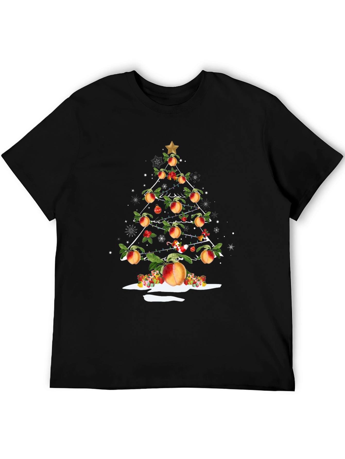 Peachy Christmas Tree Graphic Tee