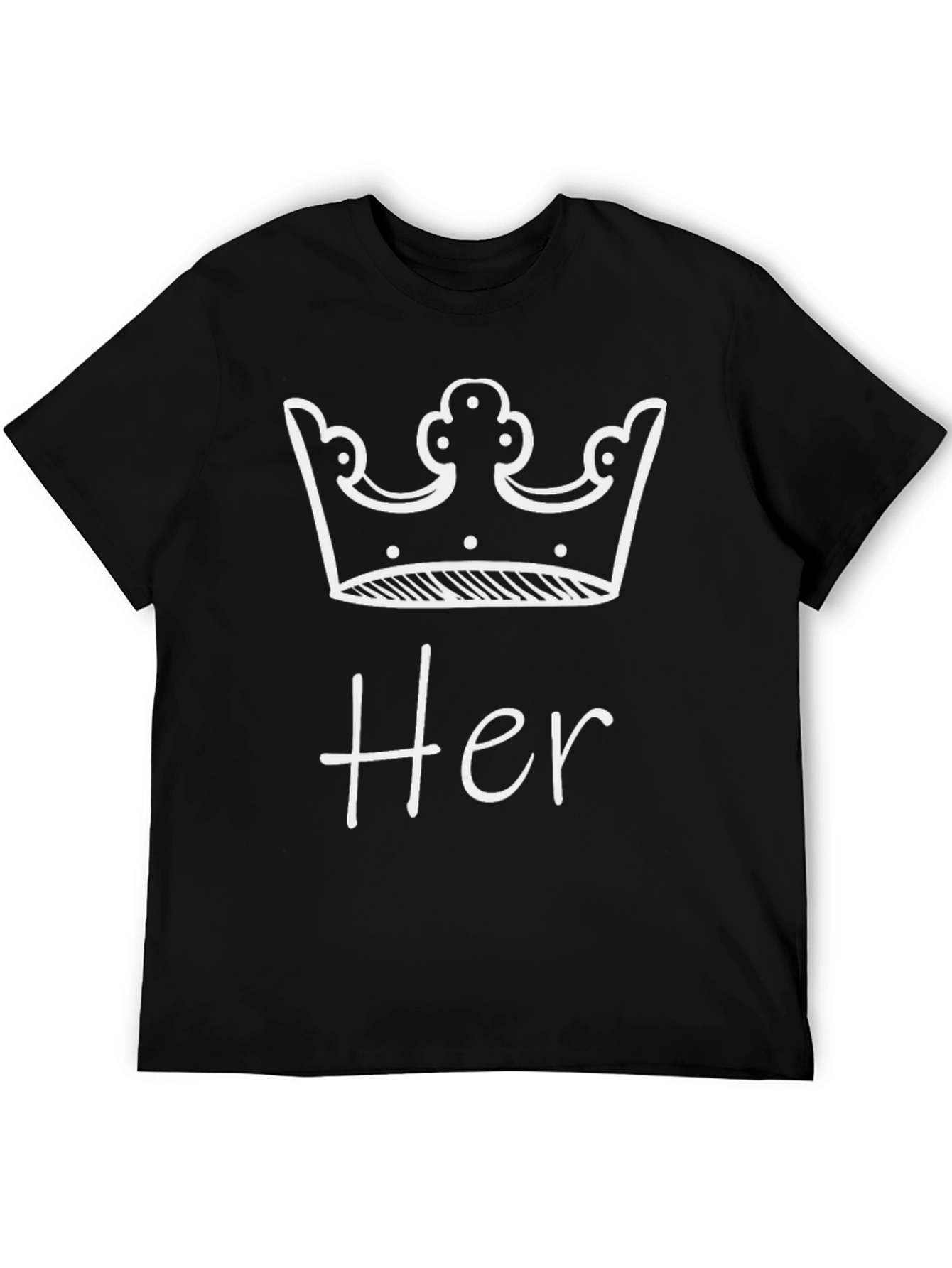 Her Crown Graphic T-Shirt - Couples Matching Tee