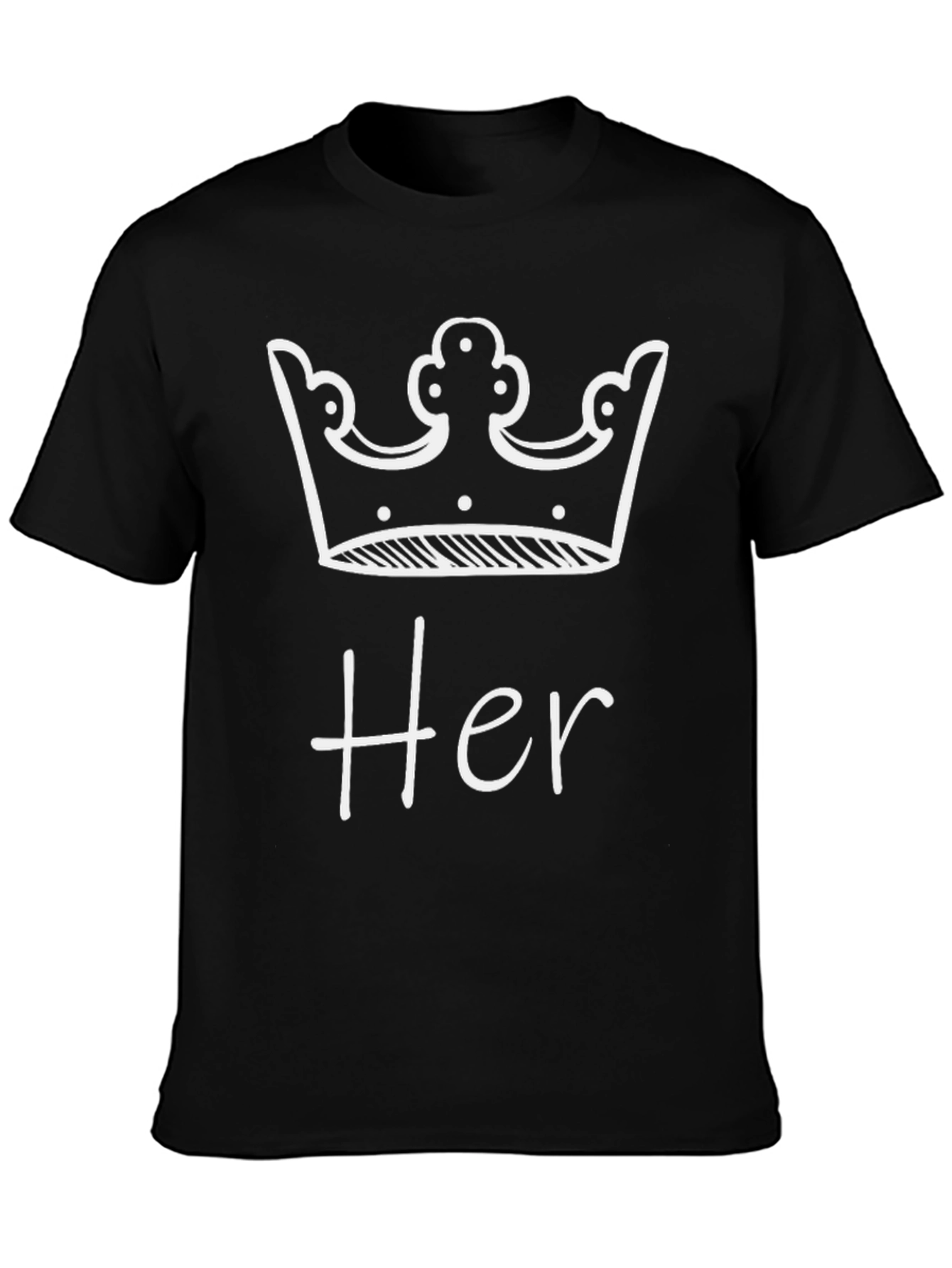 Her Crown Graphic T-Shirt - Couples Matching Tee