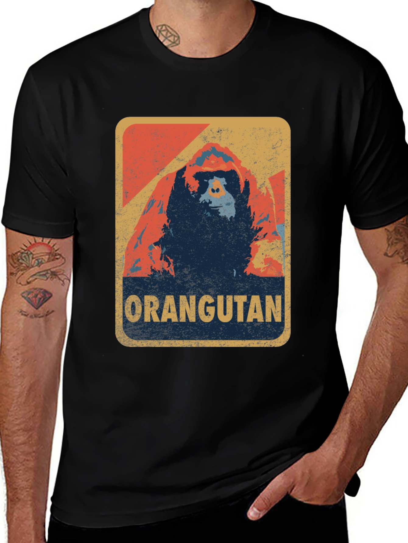Orangutan Graphic T-Shirt - Retro Style Tee