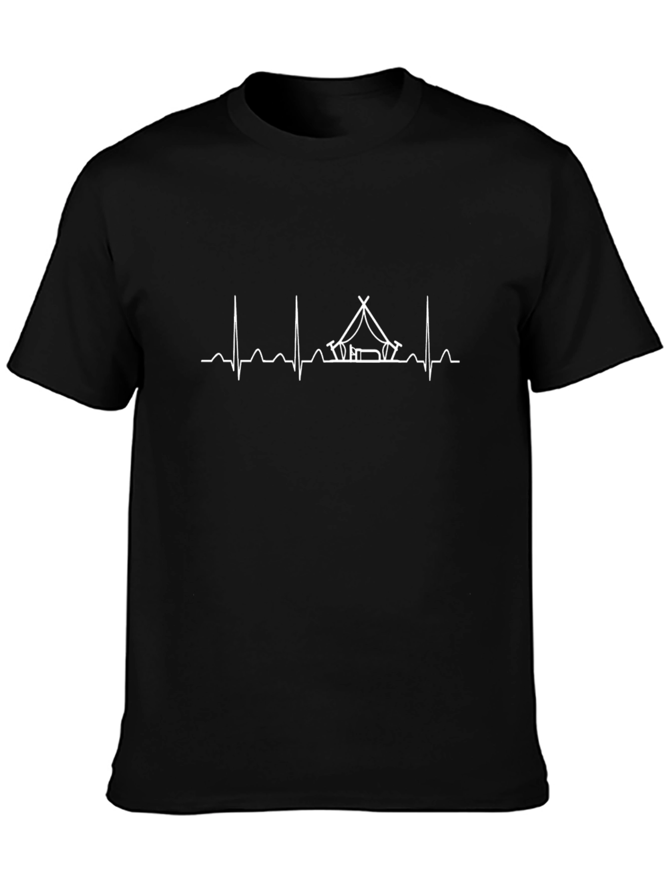Camping Heartbeat T-Shirt - Nature Lover Tee