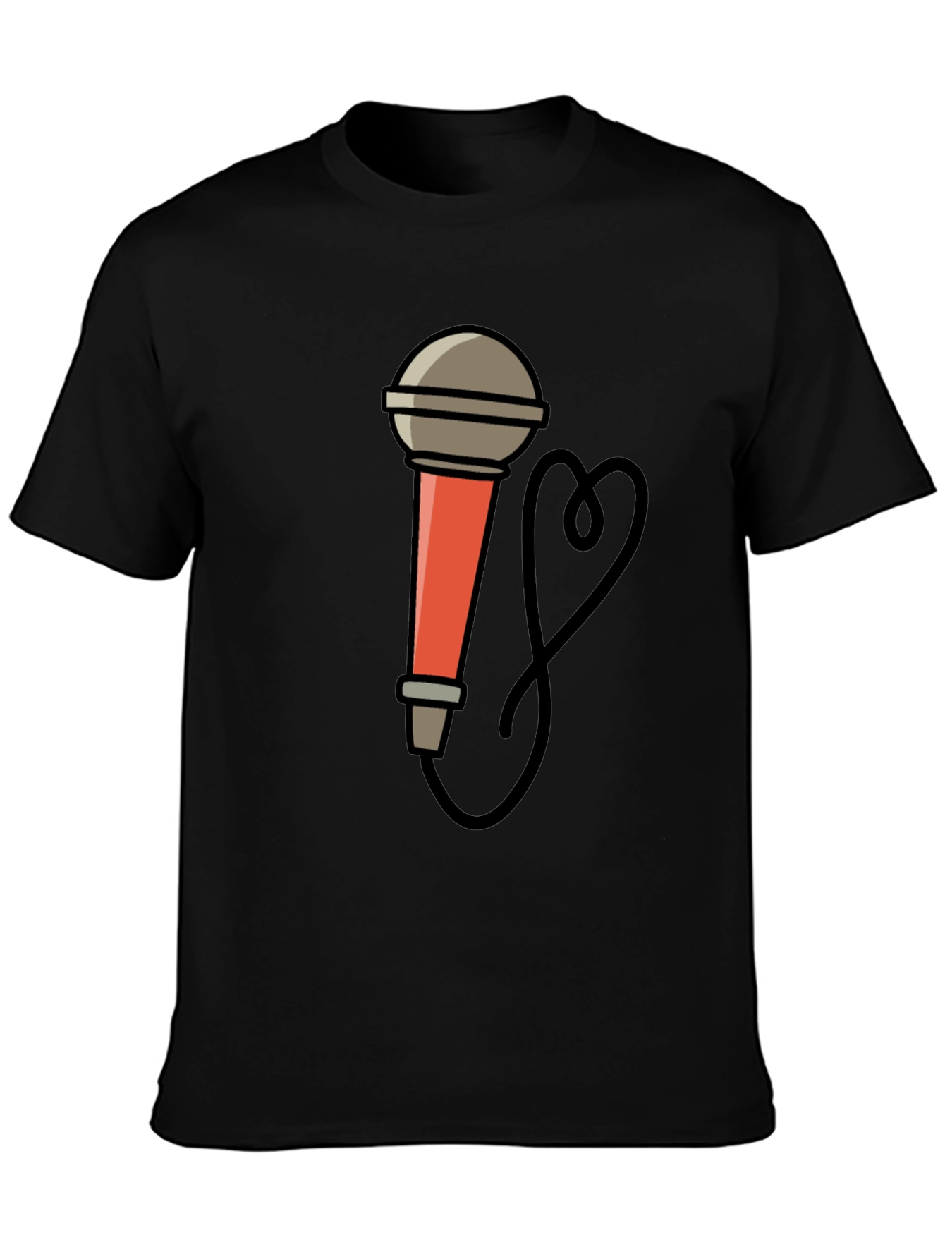 Mic Graphic Tee - Cool Cartoon Microphone Design