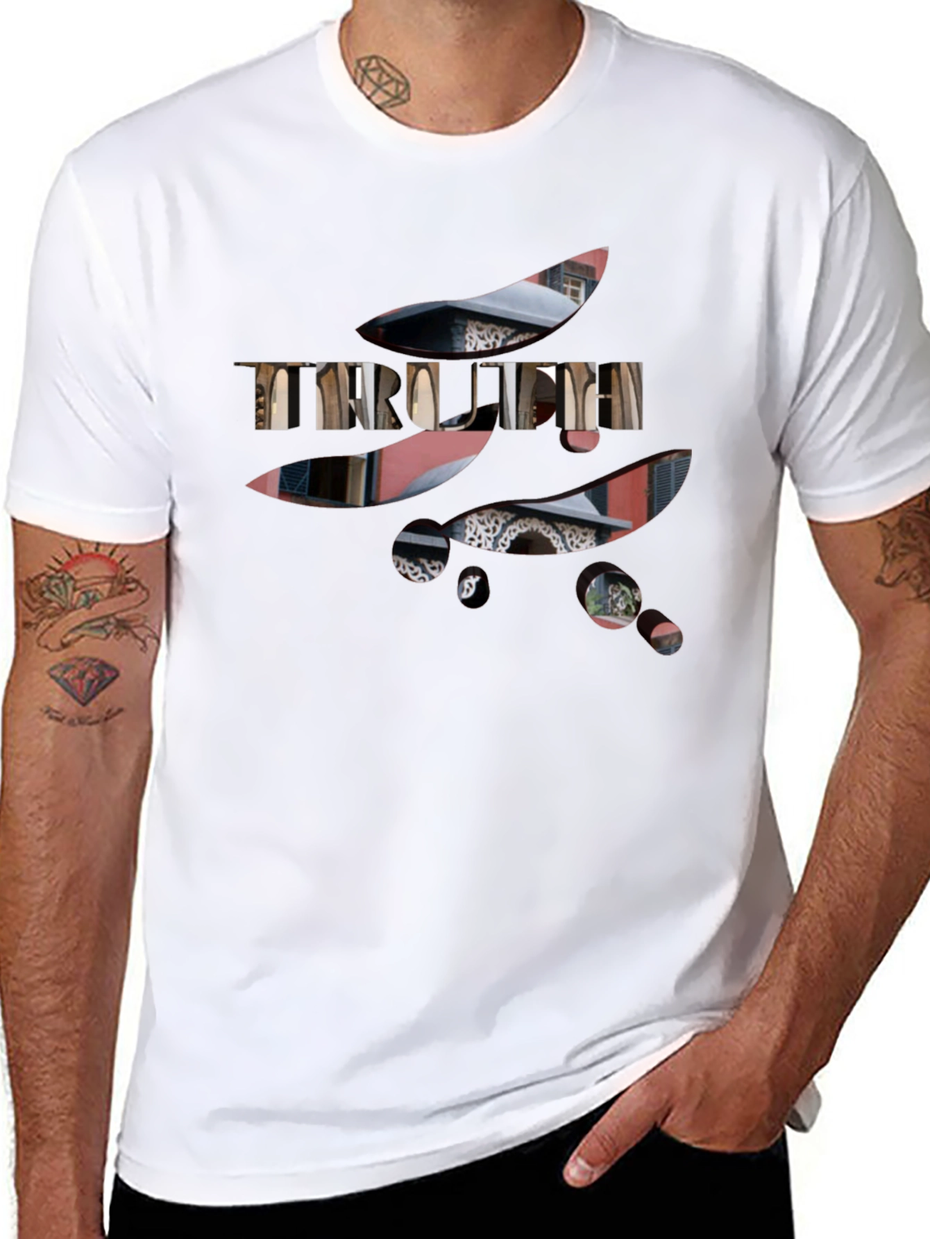 Abstract Truth Graphic Black T-Shirt