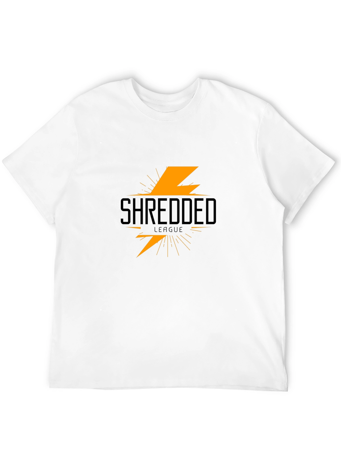 Shredded League Black T-Shirt - Lightning Bolt Graphic