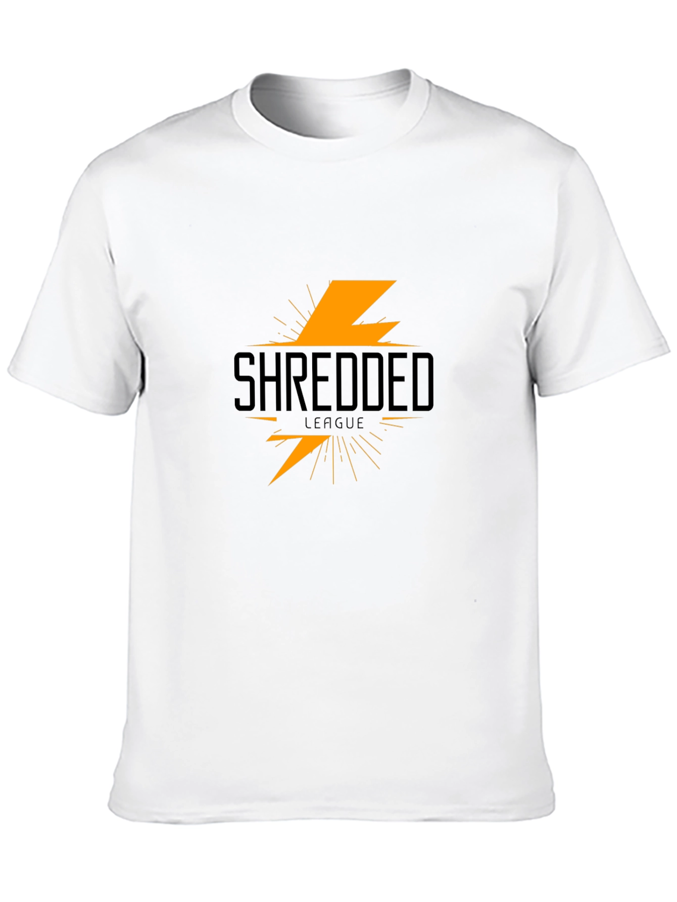 Shredded League Black T-Shirt - Lightning Bolt Graphic