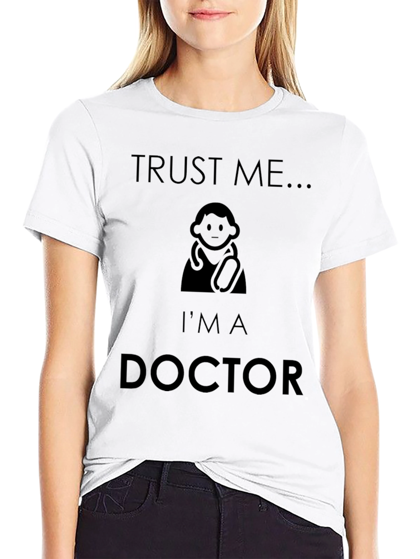 Trust Me Im a Doctor Black T-Shirt