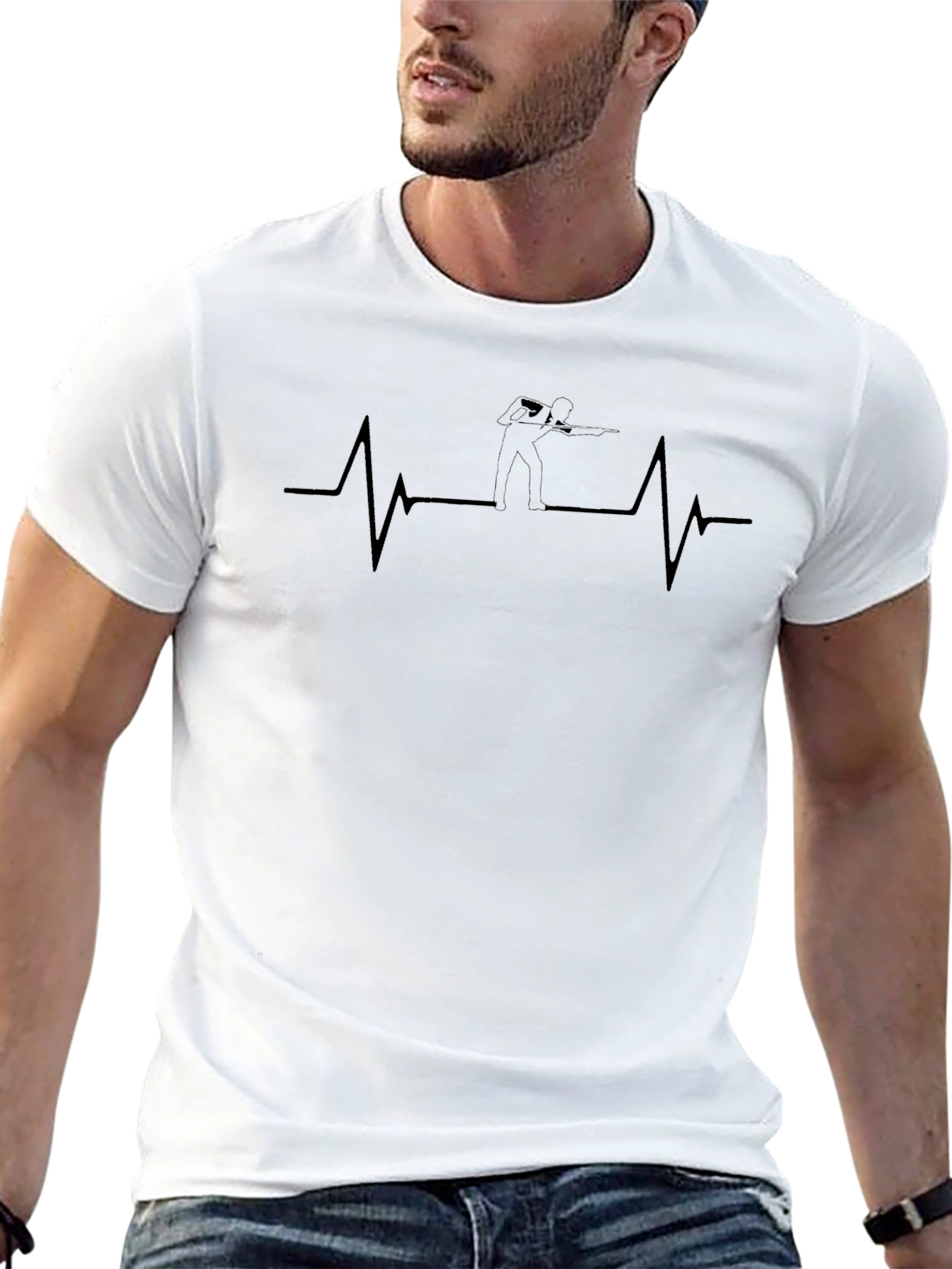 Heartbeat Golf T-Shirt - Golfers Pulse Tee