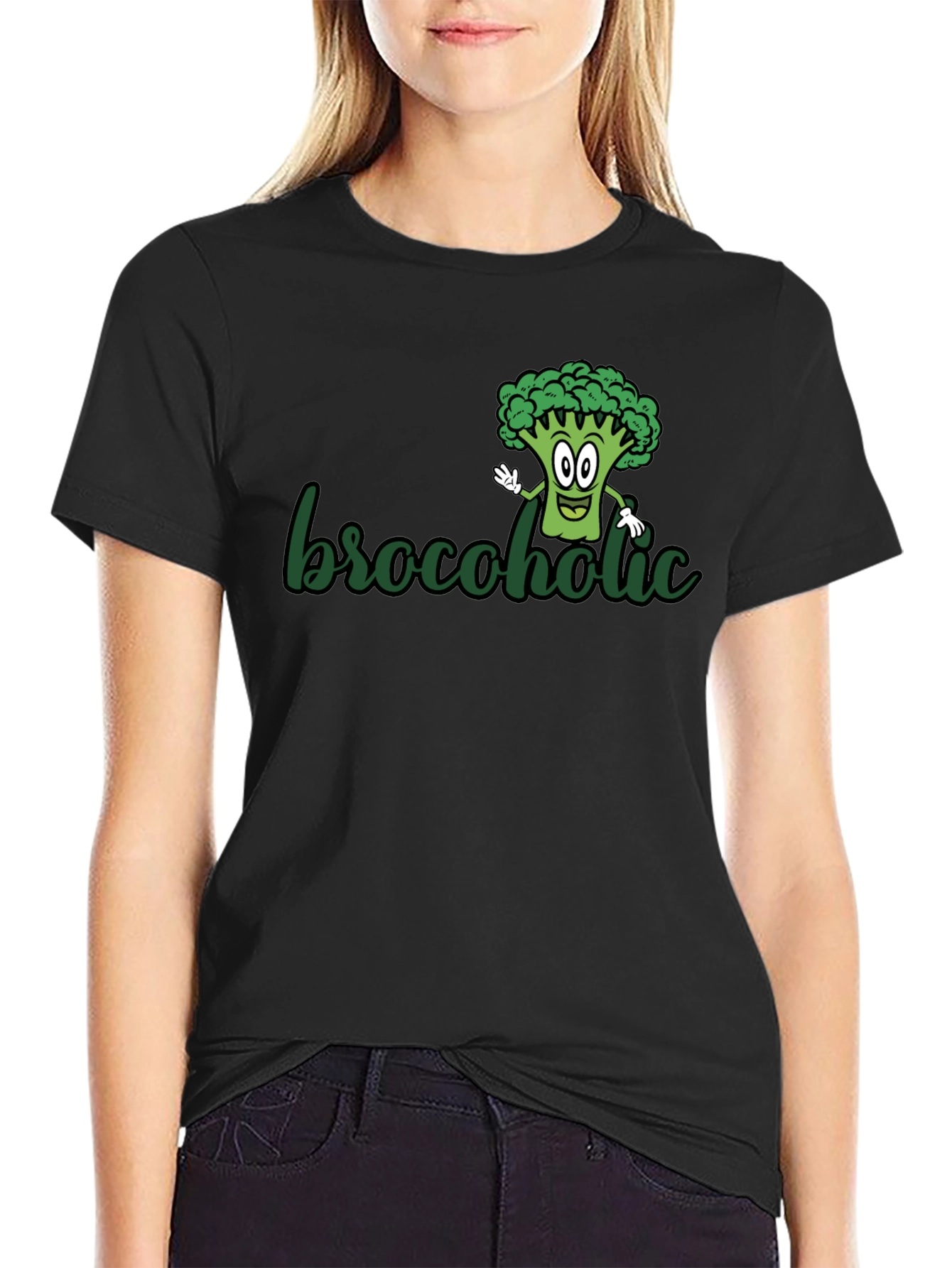 Brocoholic Broccoli T-Shirt - Funny Vegetarian Tee