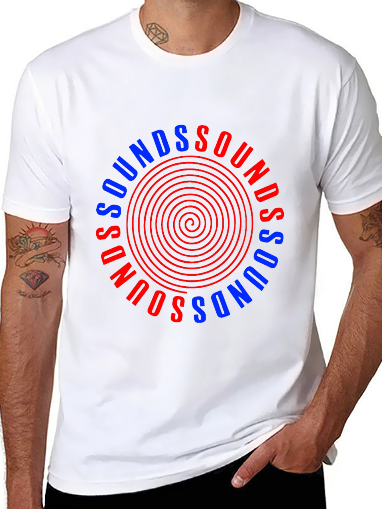 Sounds Graphic Tee - Stylish Circular Design