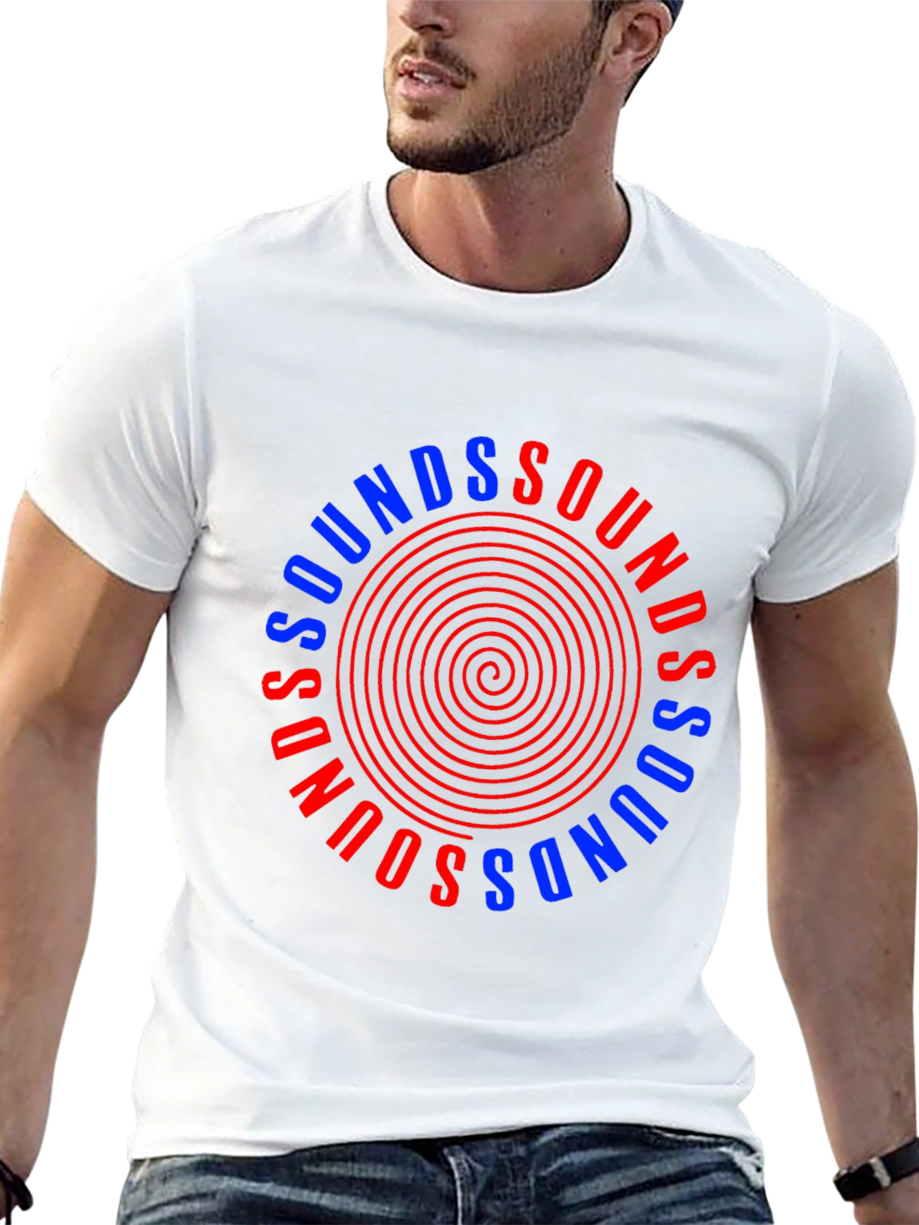 Sounds Graphic Tee - Stylish Circular Design