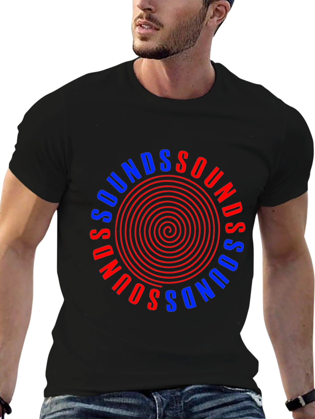 Sounds Graphic Tee - Stylish Circular Design