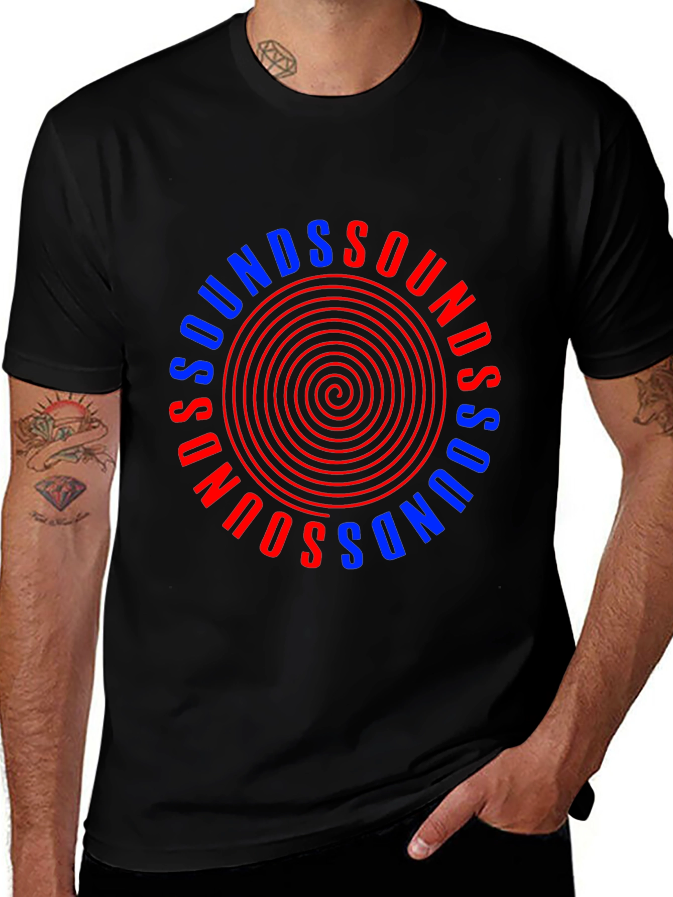 Sounds Graphic Tee - Stylish Circular Design