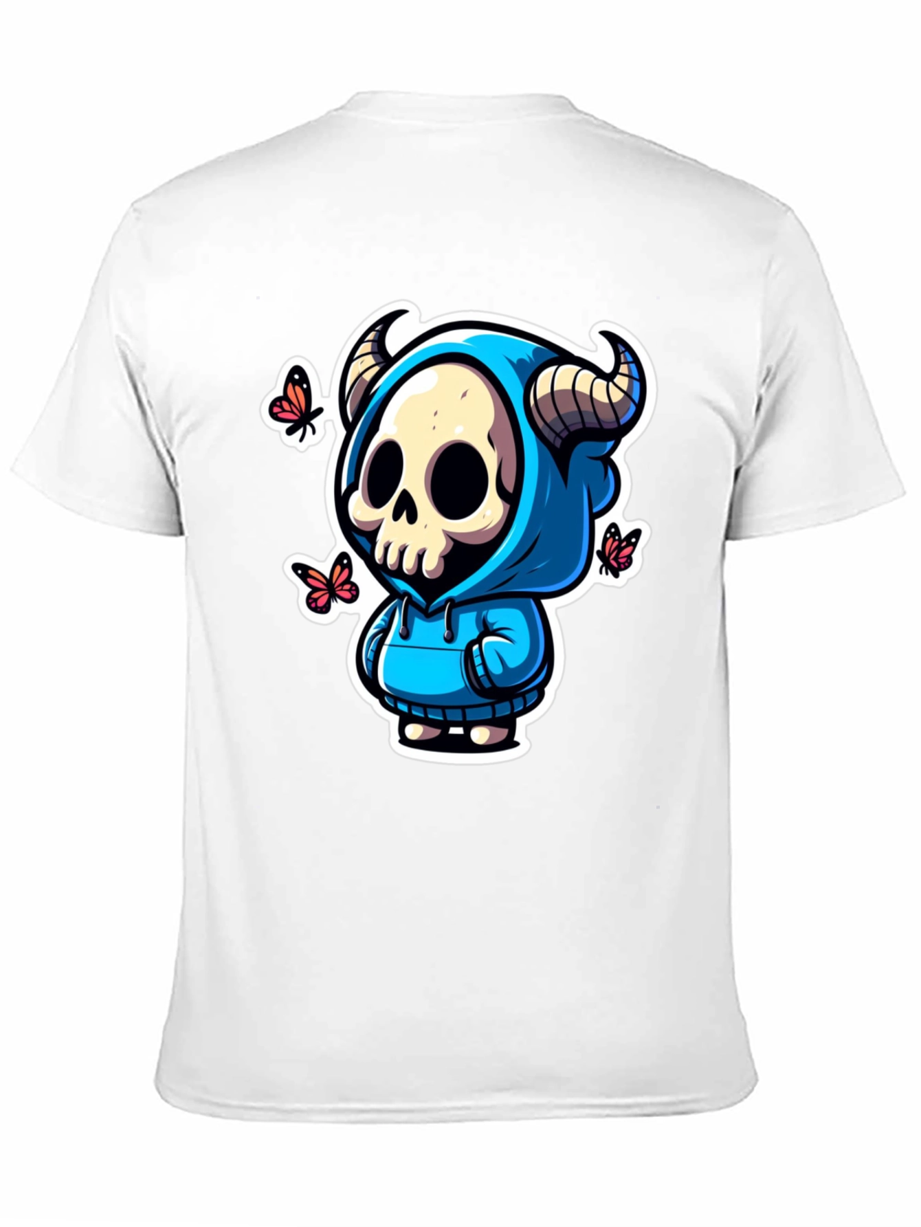 Skull Horns Hoodie T-Shirt