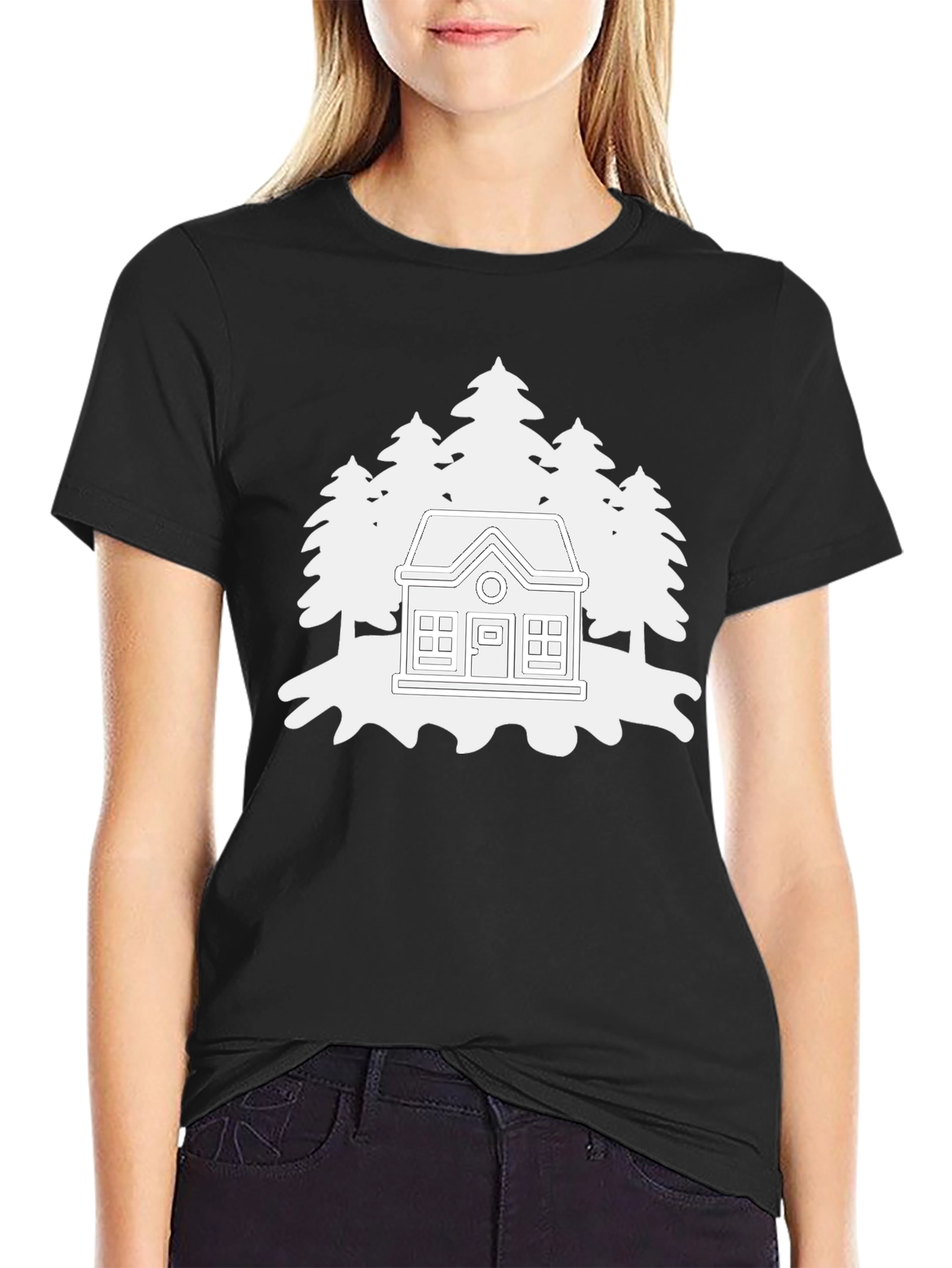 Cabin in the Woods Graphic Tee - Black