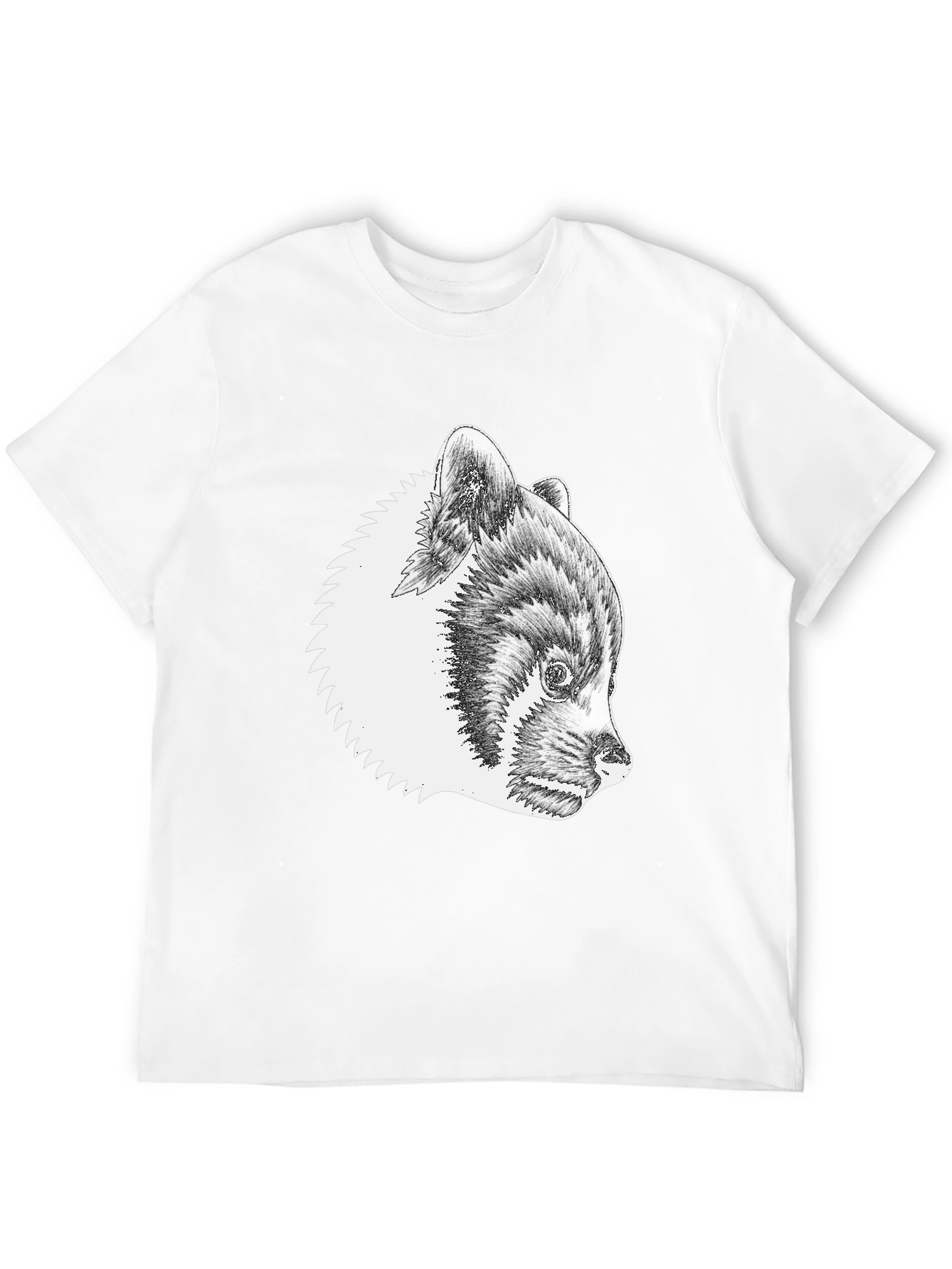 Red Panda Graphic Tee - Black Cotton T-Shirt