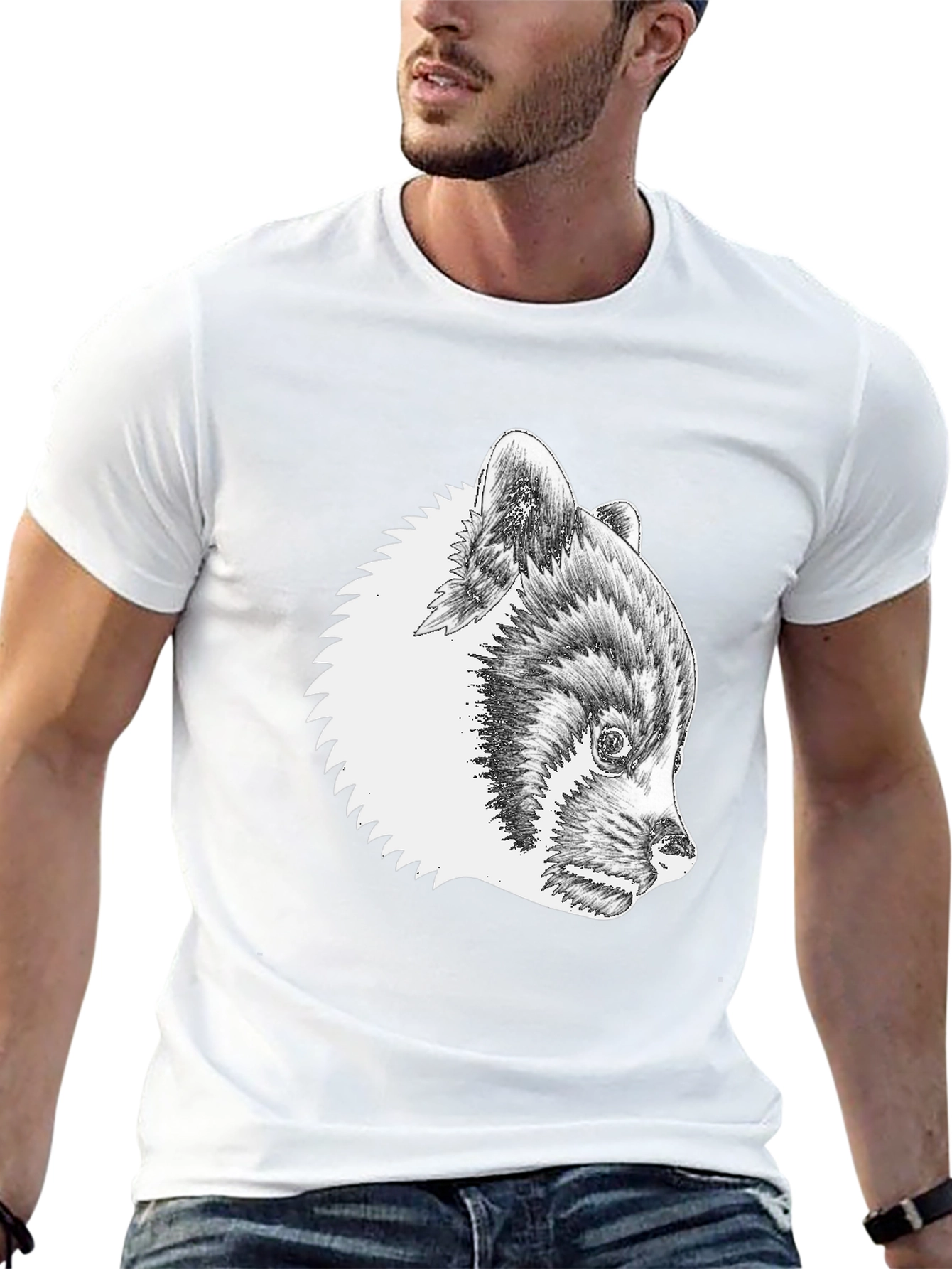 Red Panda Graphic Tee - Black Cotton T-Shirt