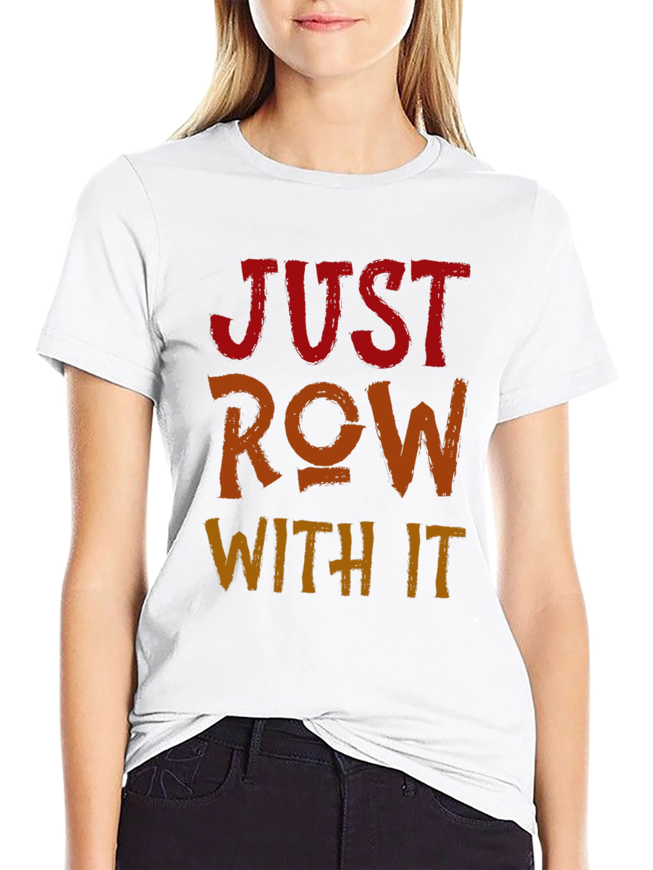 Just Row With It Graphic Tee - Black Cotton