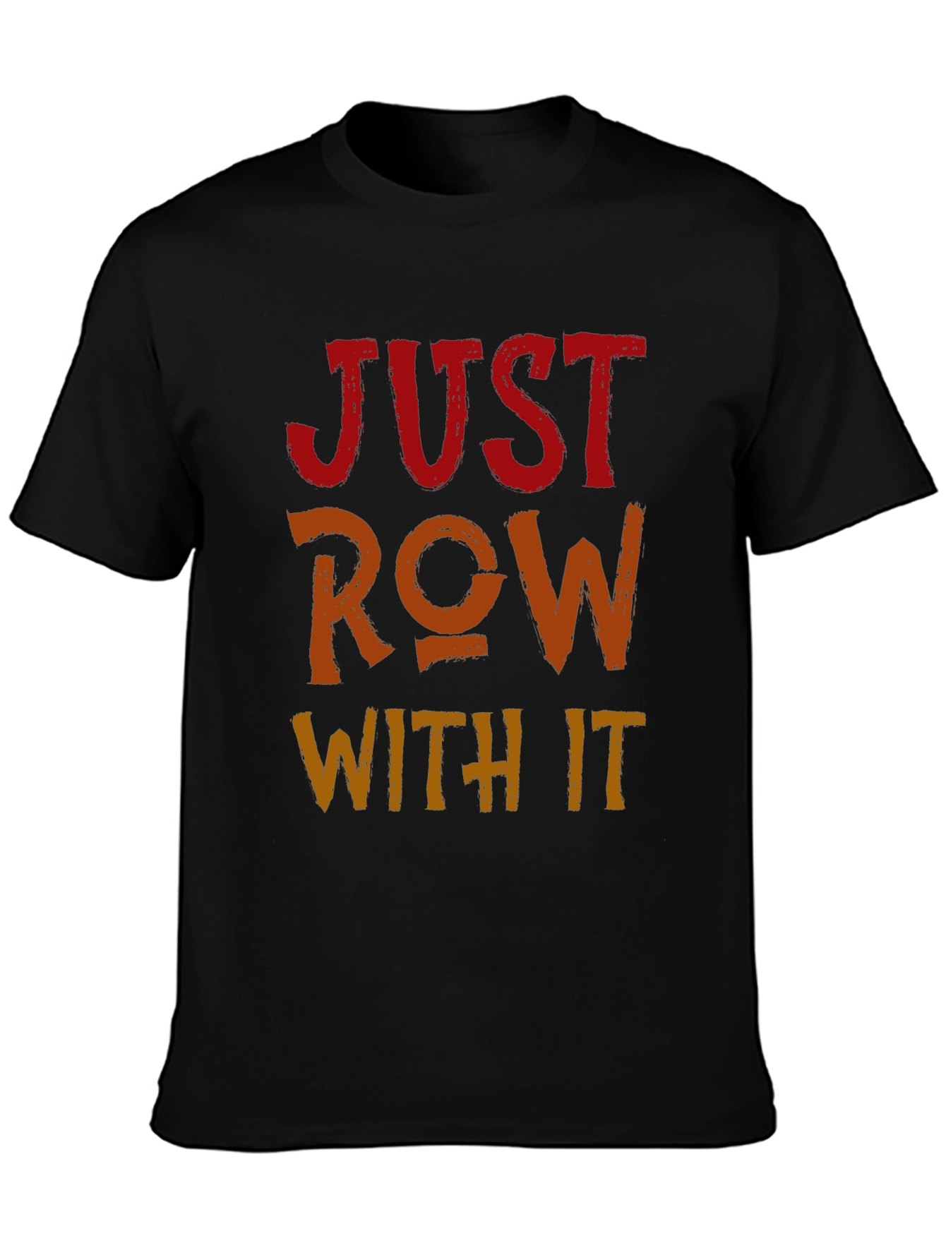 Just Row With It Graphic Tee - Black Cotton