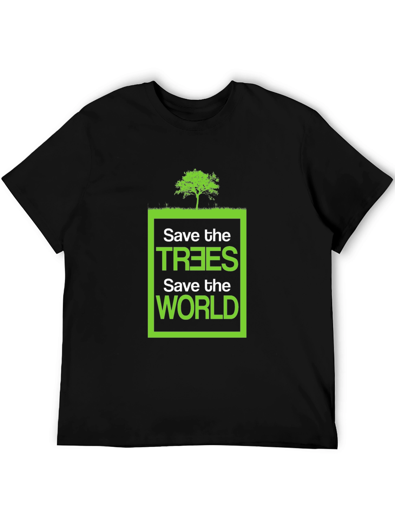 Eco-Friendly Save the Trees Graphic T-Shirt