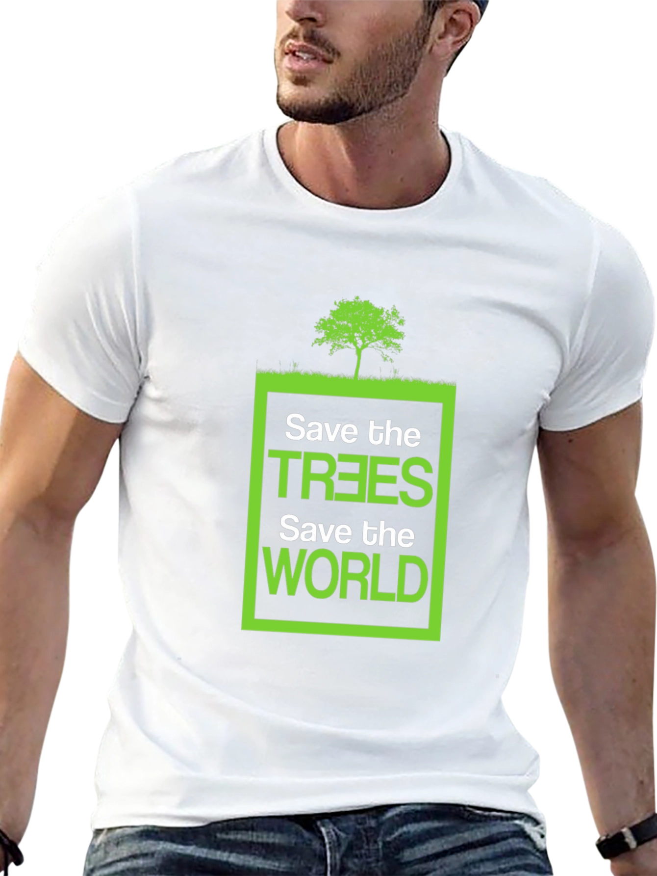 Eco-Friendly Save the Trees Graphic T-Shirt