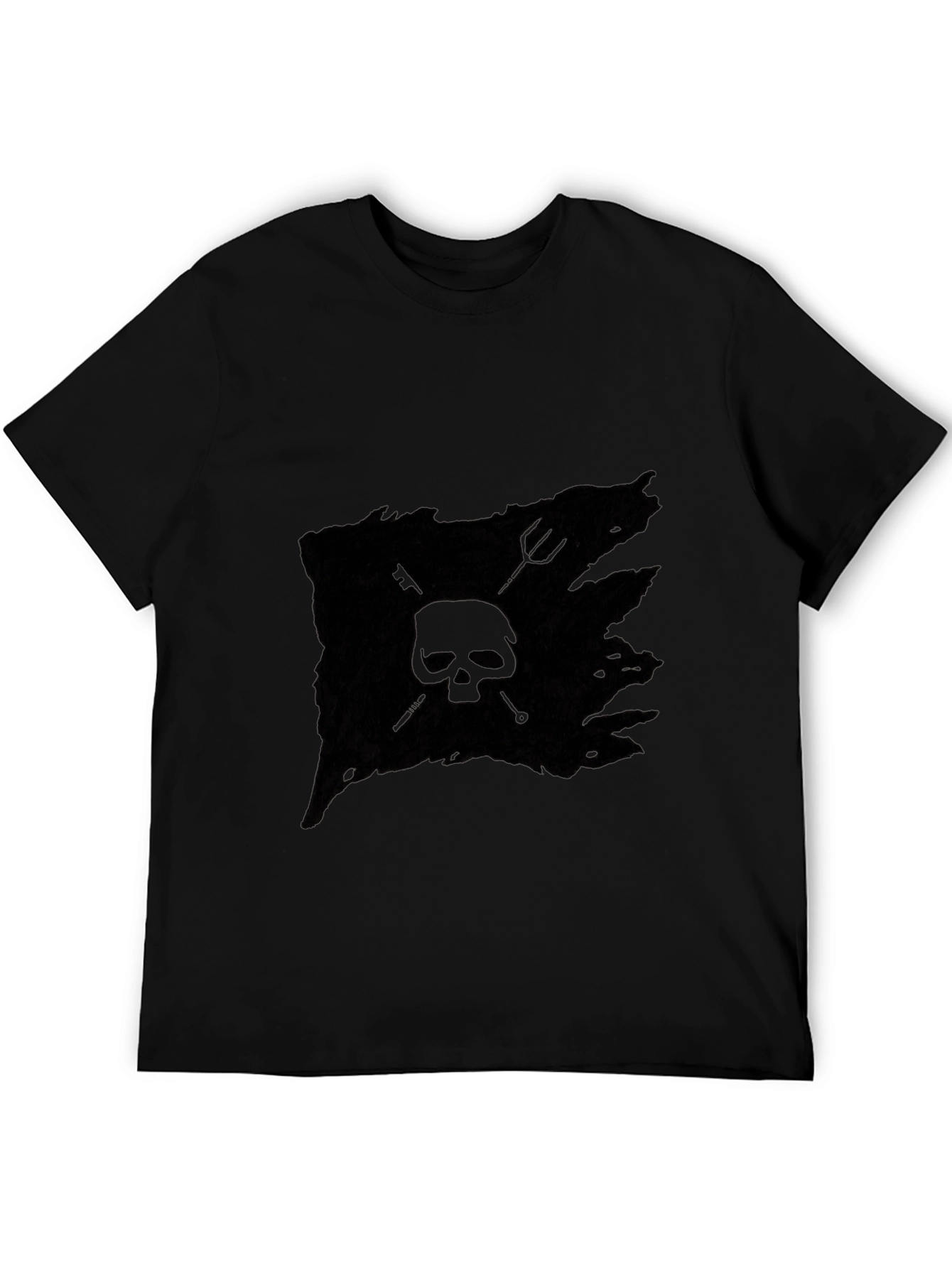 Black Pirate Flag Skull T-Shirt