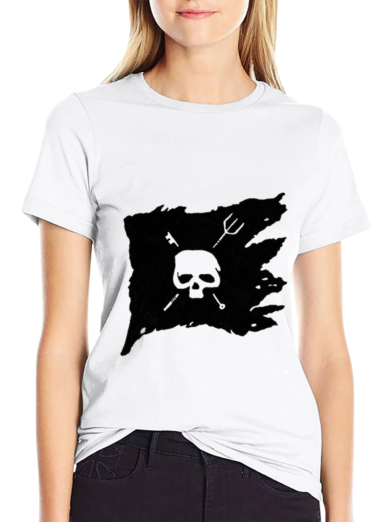Black Pirate Flag Skull T-Shirt