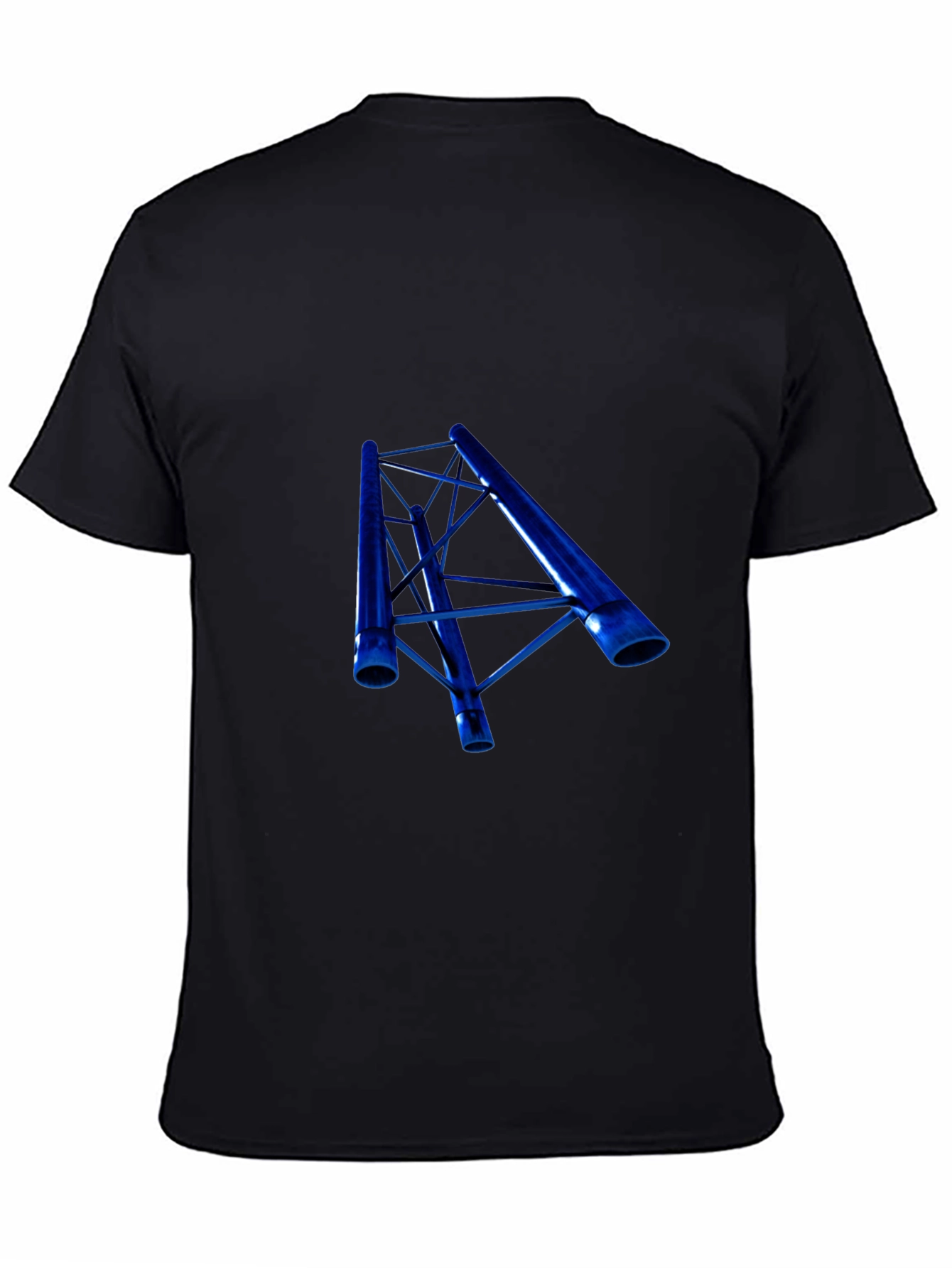 Blue Truss Graphic Black T-Shirt