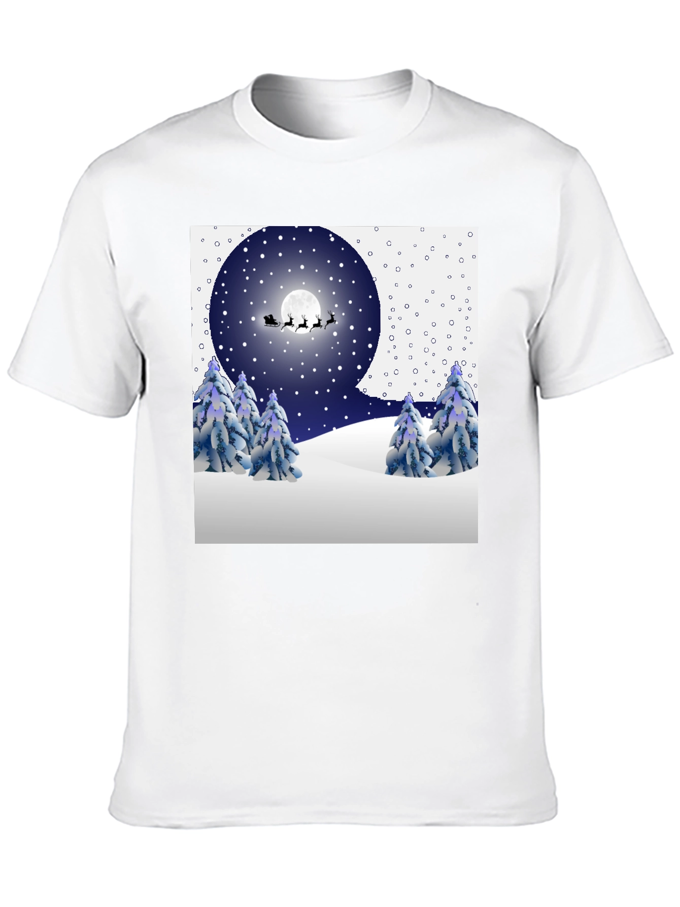 Festive Winter Night Scene T-Shirt