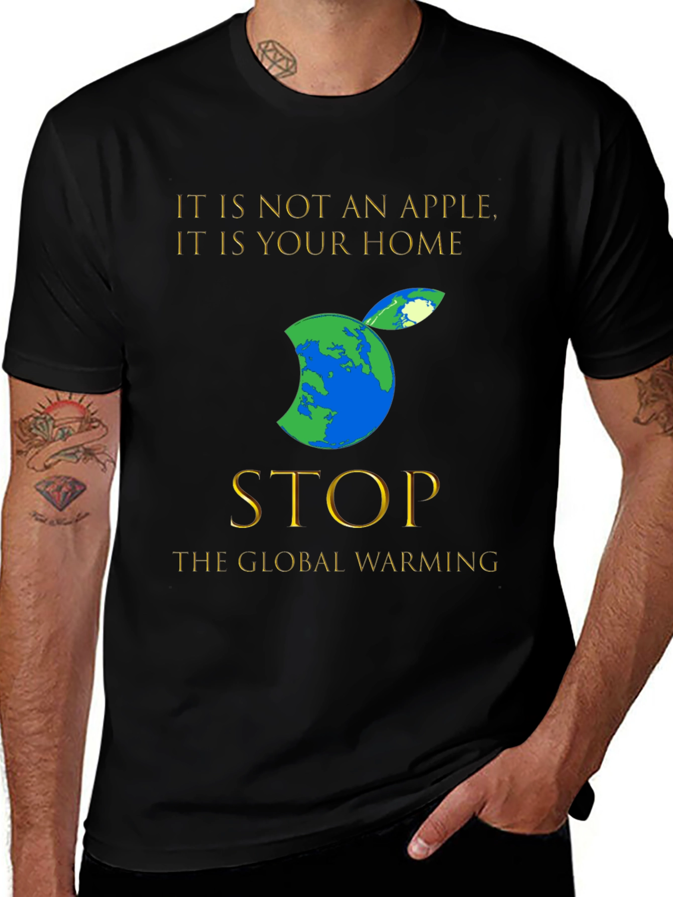 Earth Apple T-Shirt: Stop Global Warming Tee