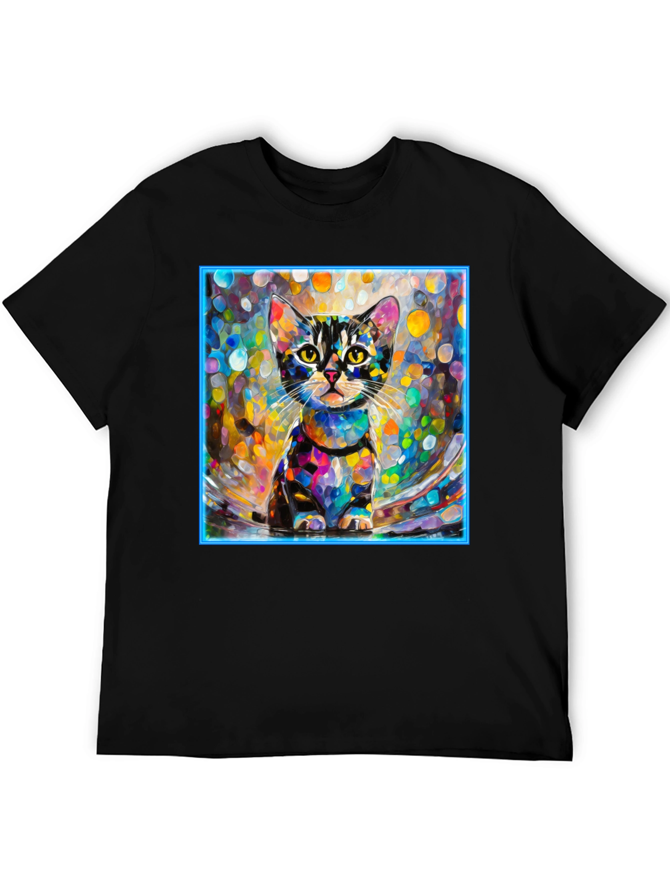 Abstract Cat Art T-Shirt