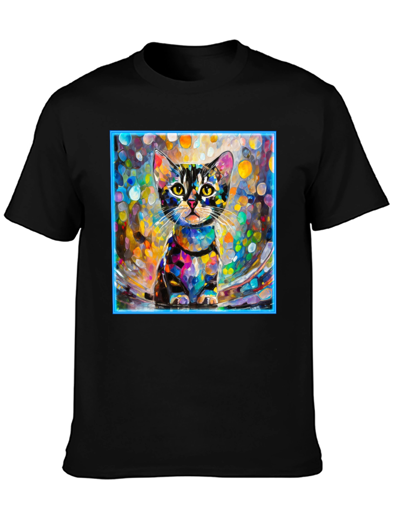 Abstract Cat Art T-Shirt