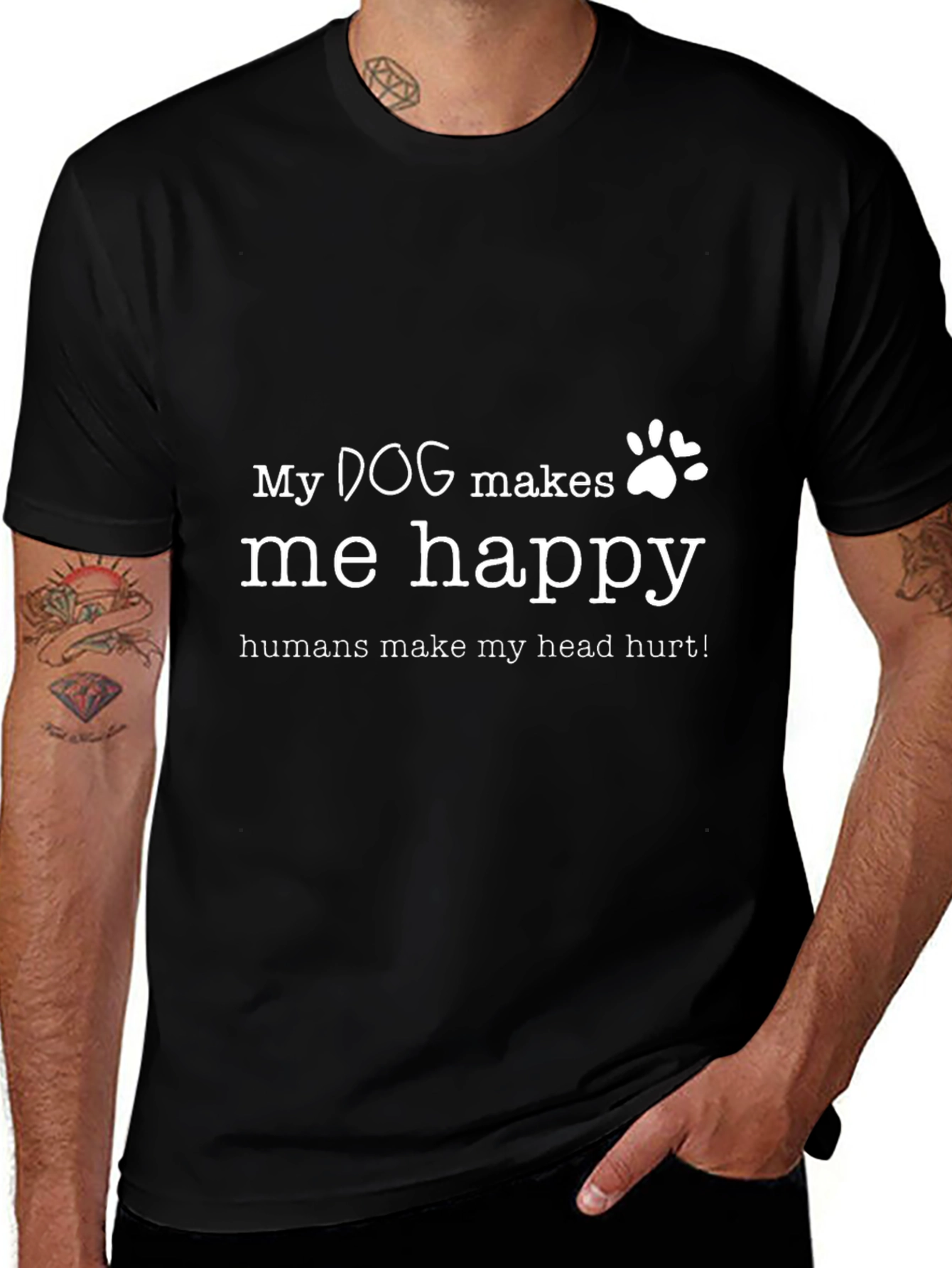 Dog Lover T-Shirt - My Dog Makes Me Happy