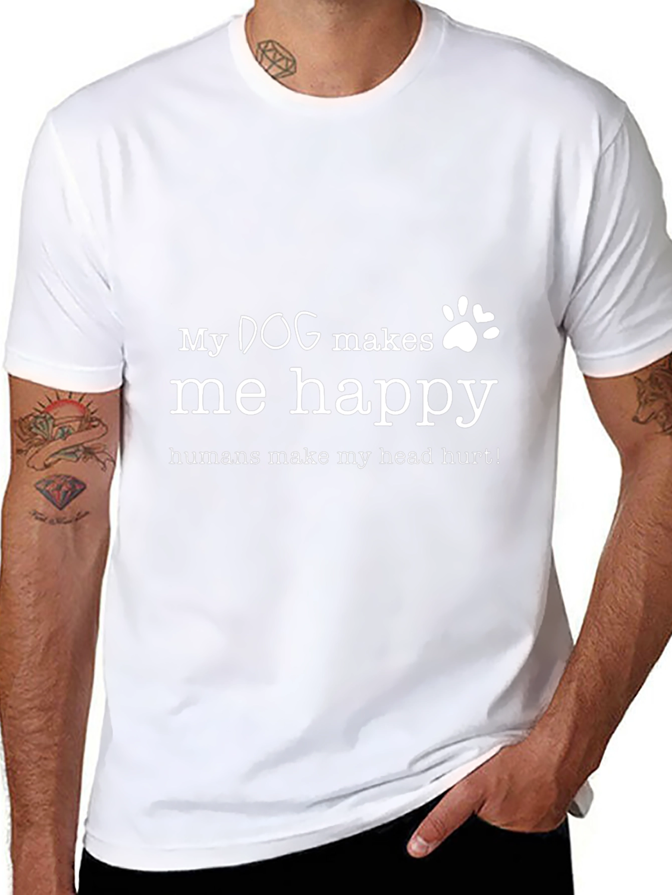Dog Lover T-Shirt - My Dog Makes Me Happy
