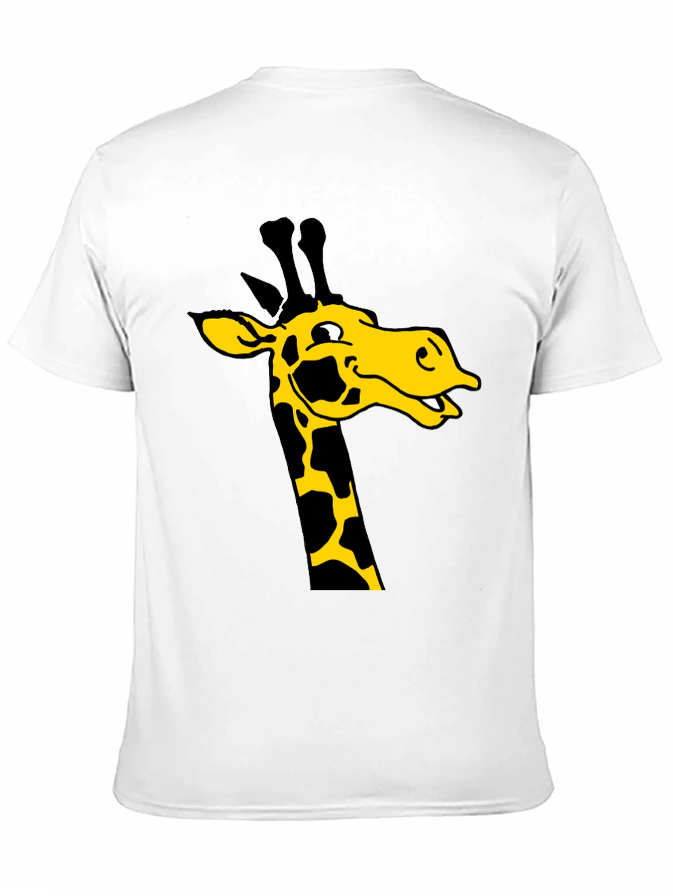 Giraffe Graphic Tee - Black Cotton T-Shirt