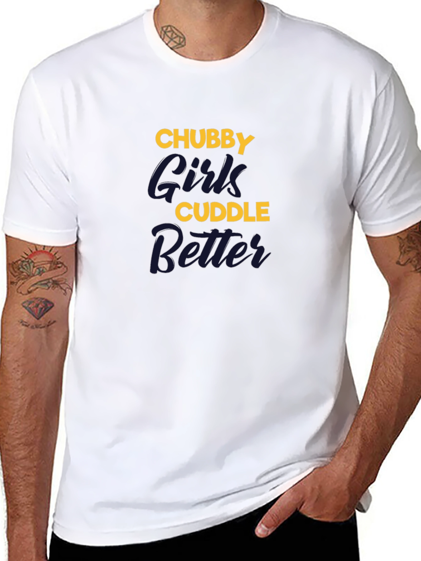Chubby Girls Cuddle Better Graphic T-Shirt