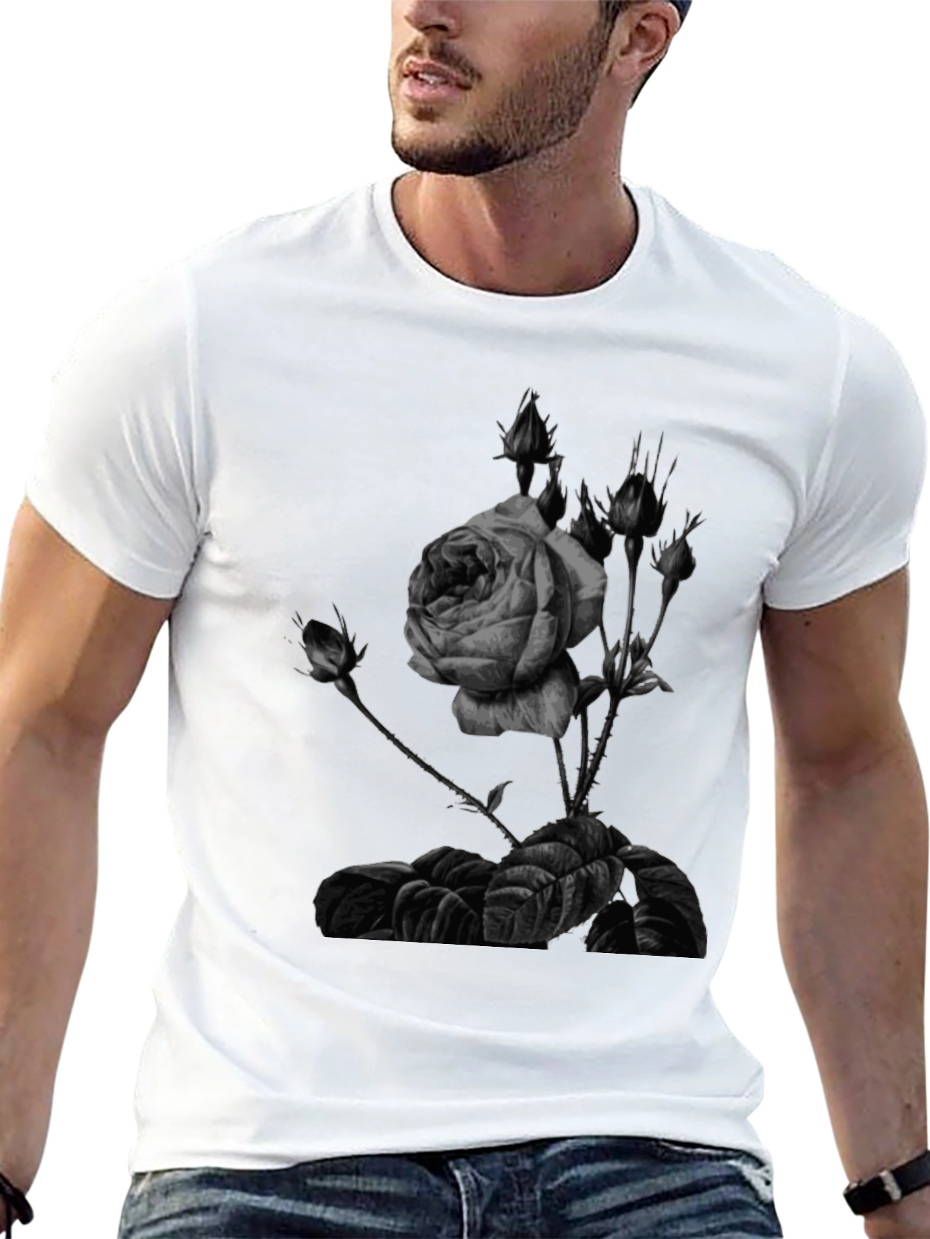 Rose Graphic Print T-Shirt