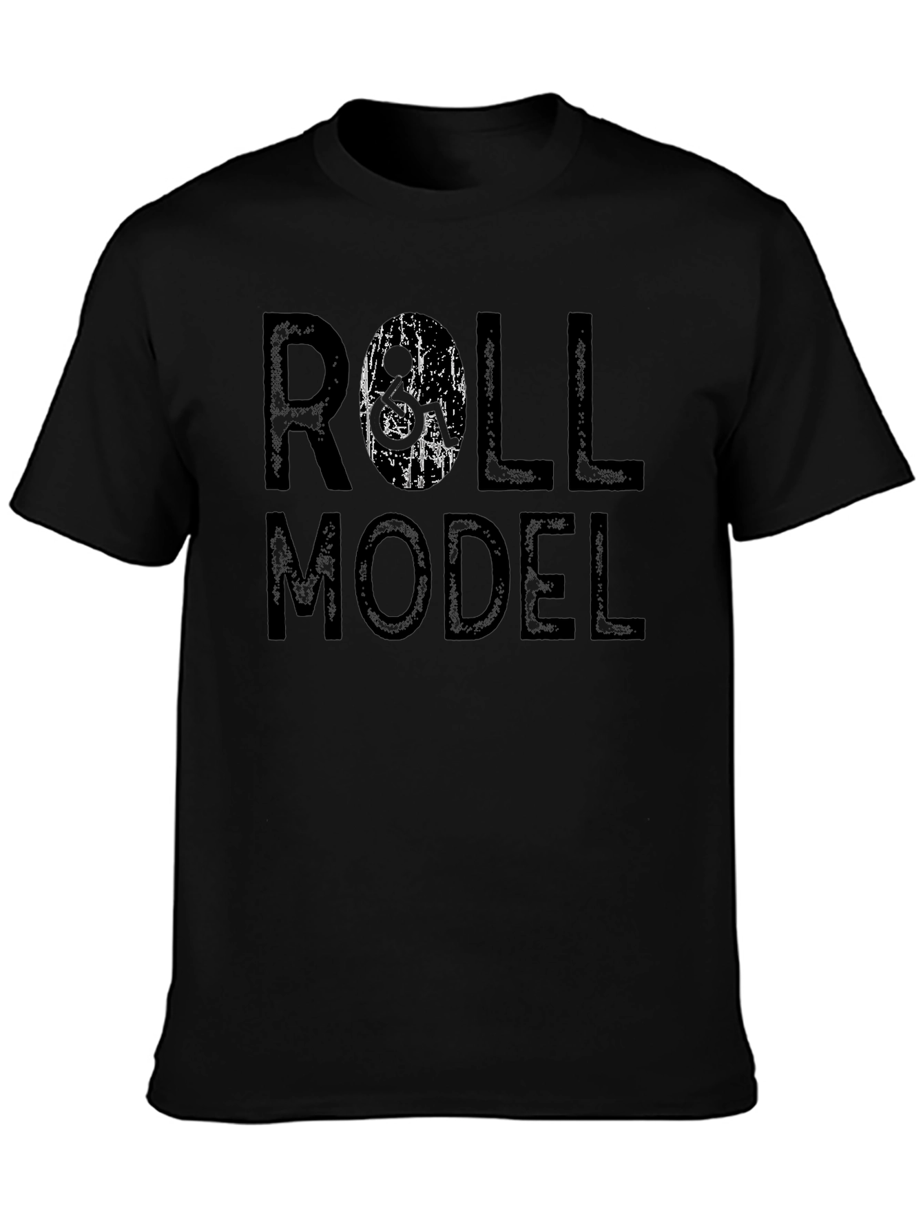 Roll Model Graphic Print Black T-Shirt
