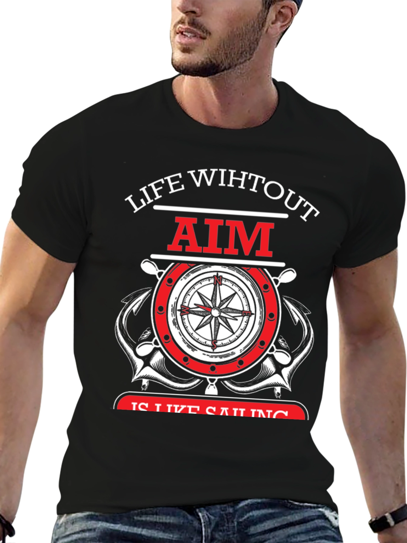 Life Without Aim Sailing Graphic T-Shirt