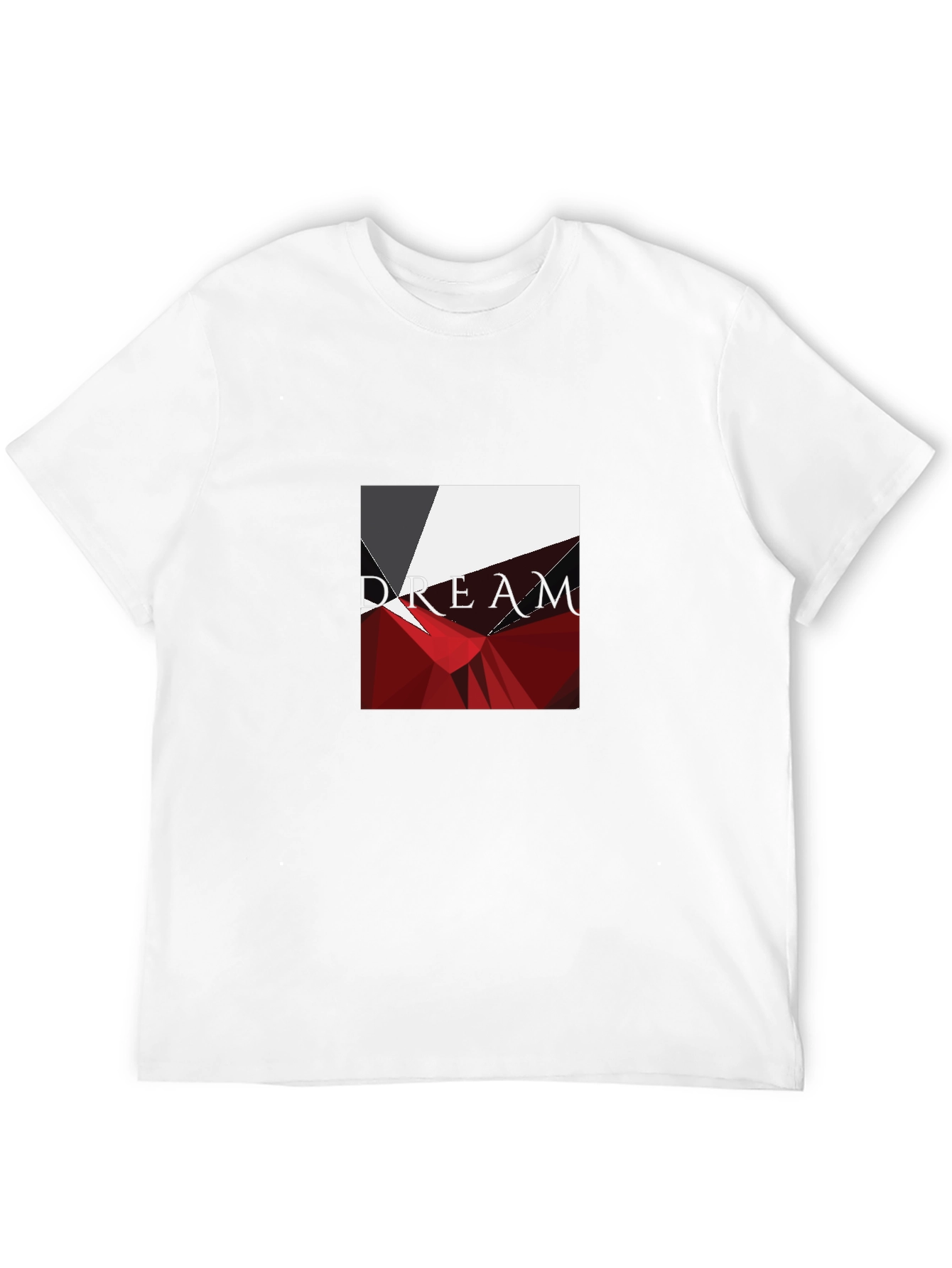 Geometric Abstract Graphic Print Black T-Shirt